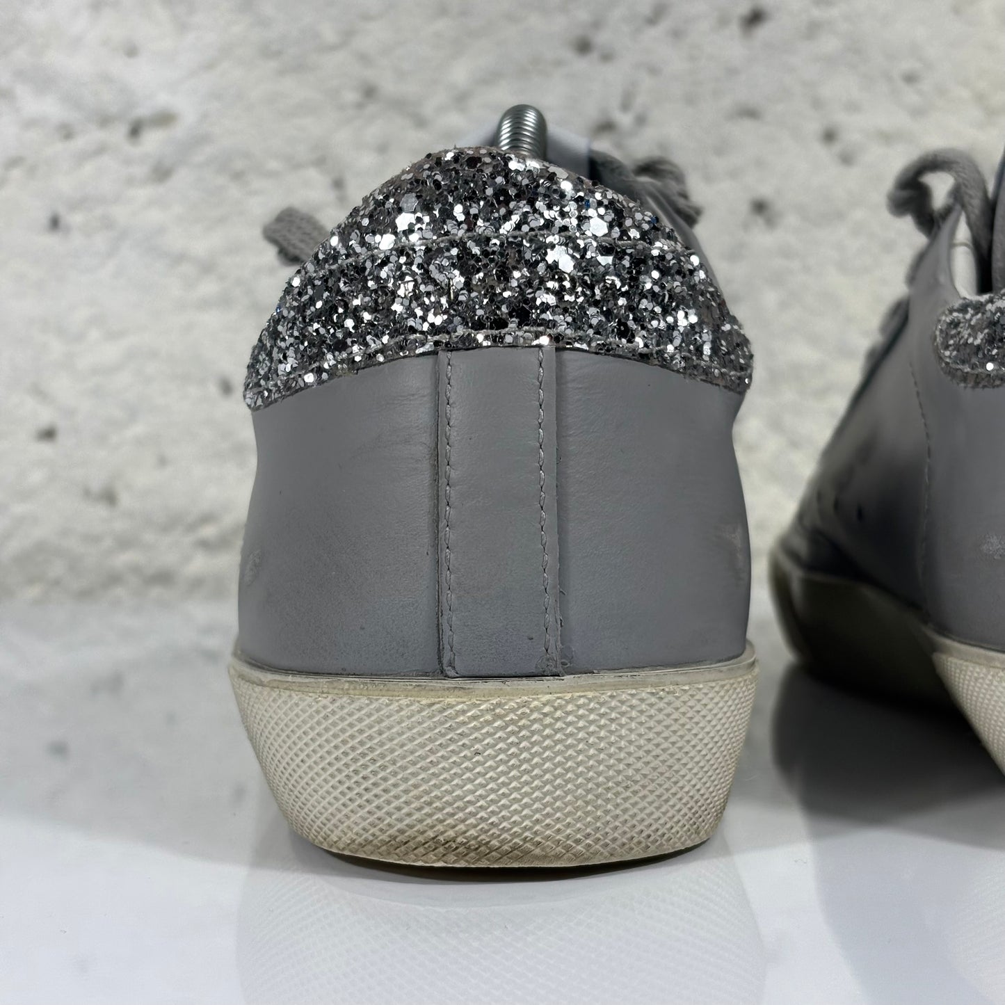 Golden goose Superstar grigie e dettagli brillantinati 39