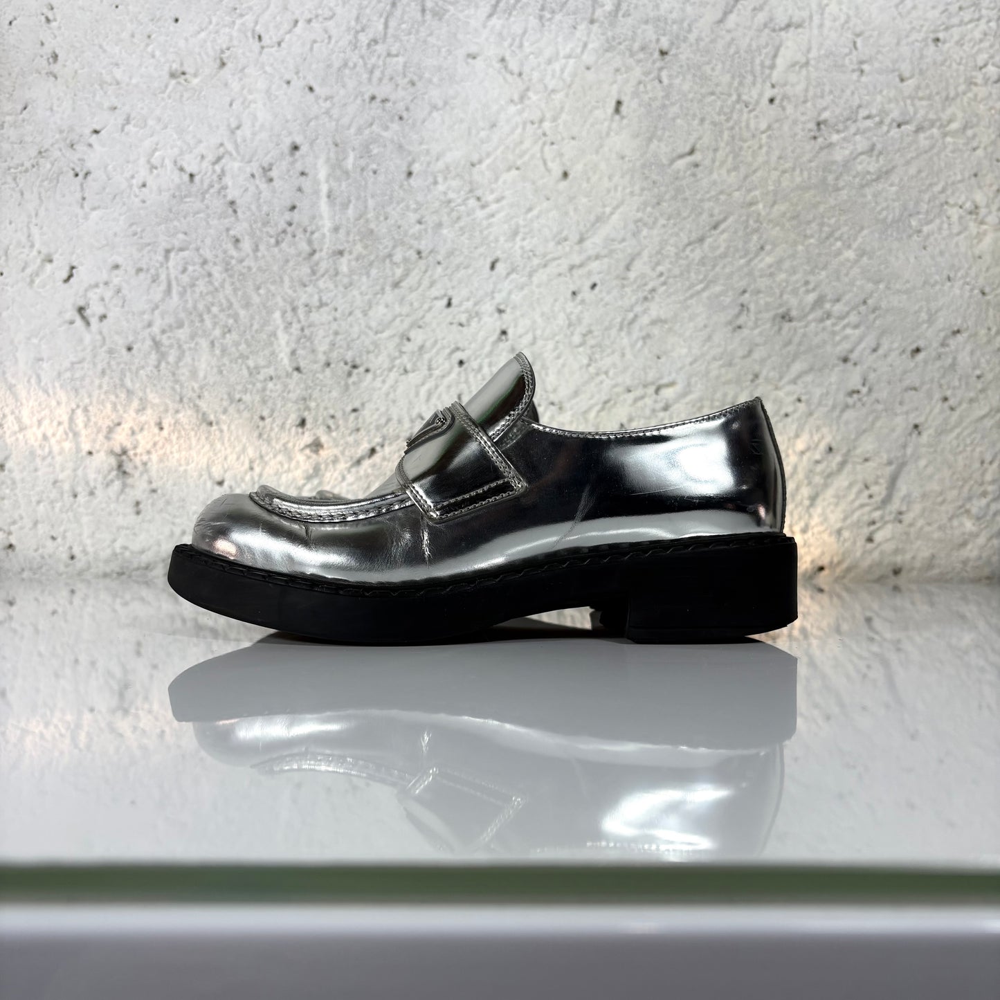 Mocassini Prada chocolate Argento 37