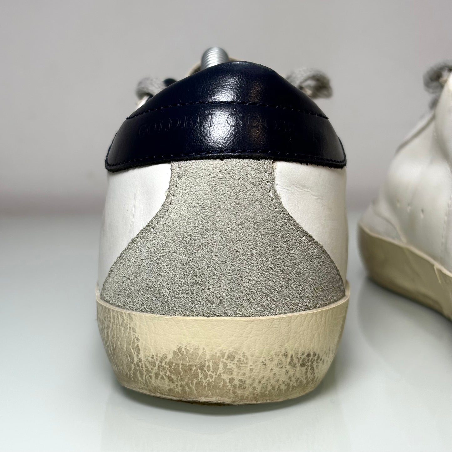 Golden goose Superstar Bianche tallone blu scuro 36