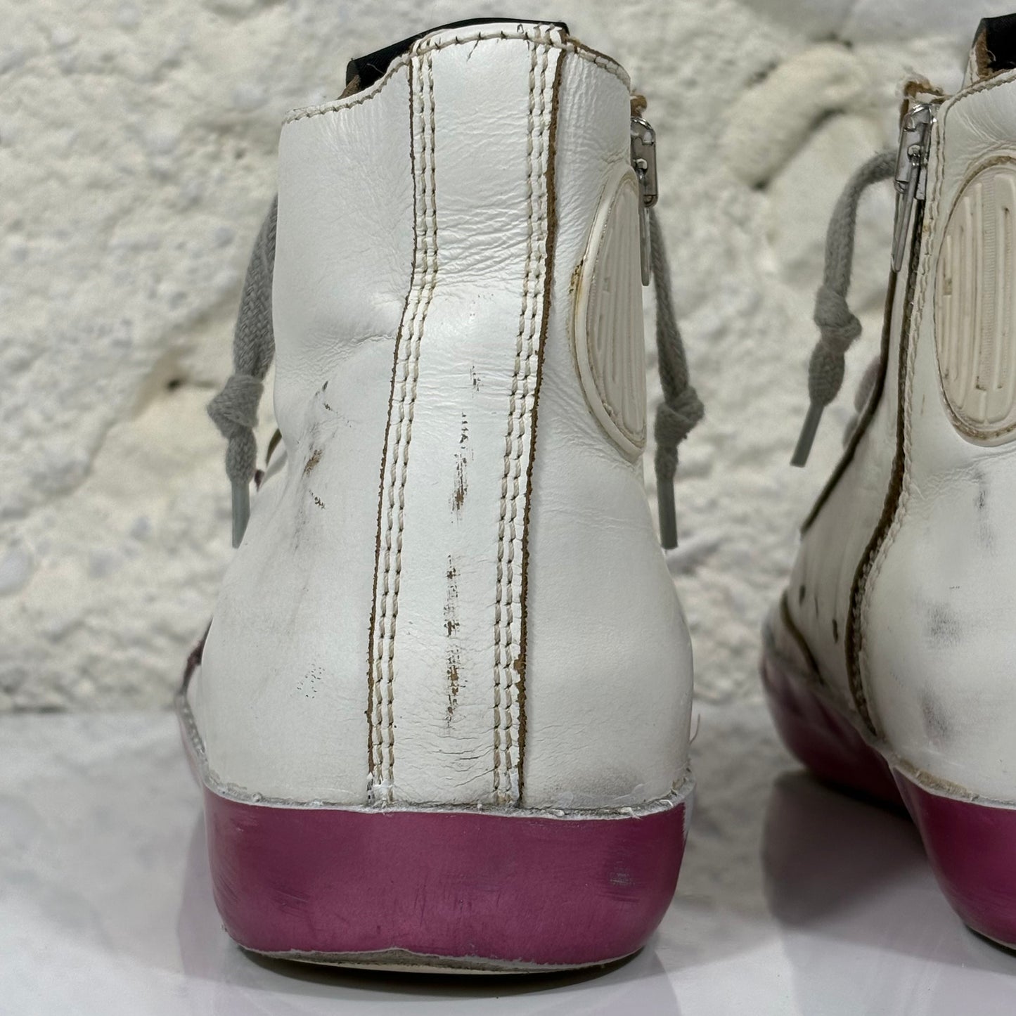 Golden goose Francy bianche e fucsia 38