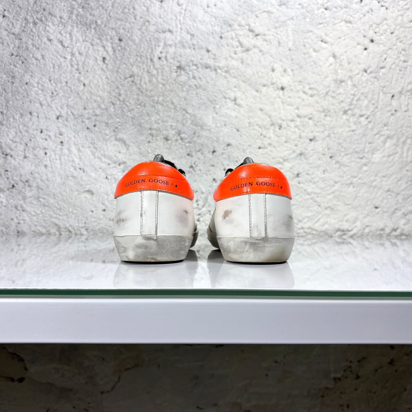 Golden goose Superstar bianche e arancione 43