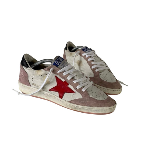 Golden goose Ballstar beige e stella rossa 37