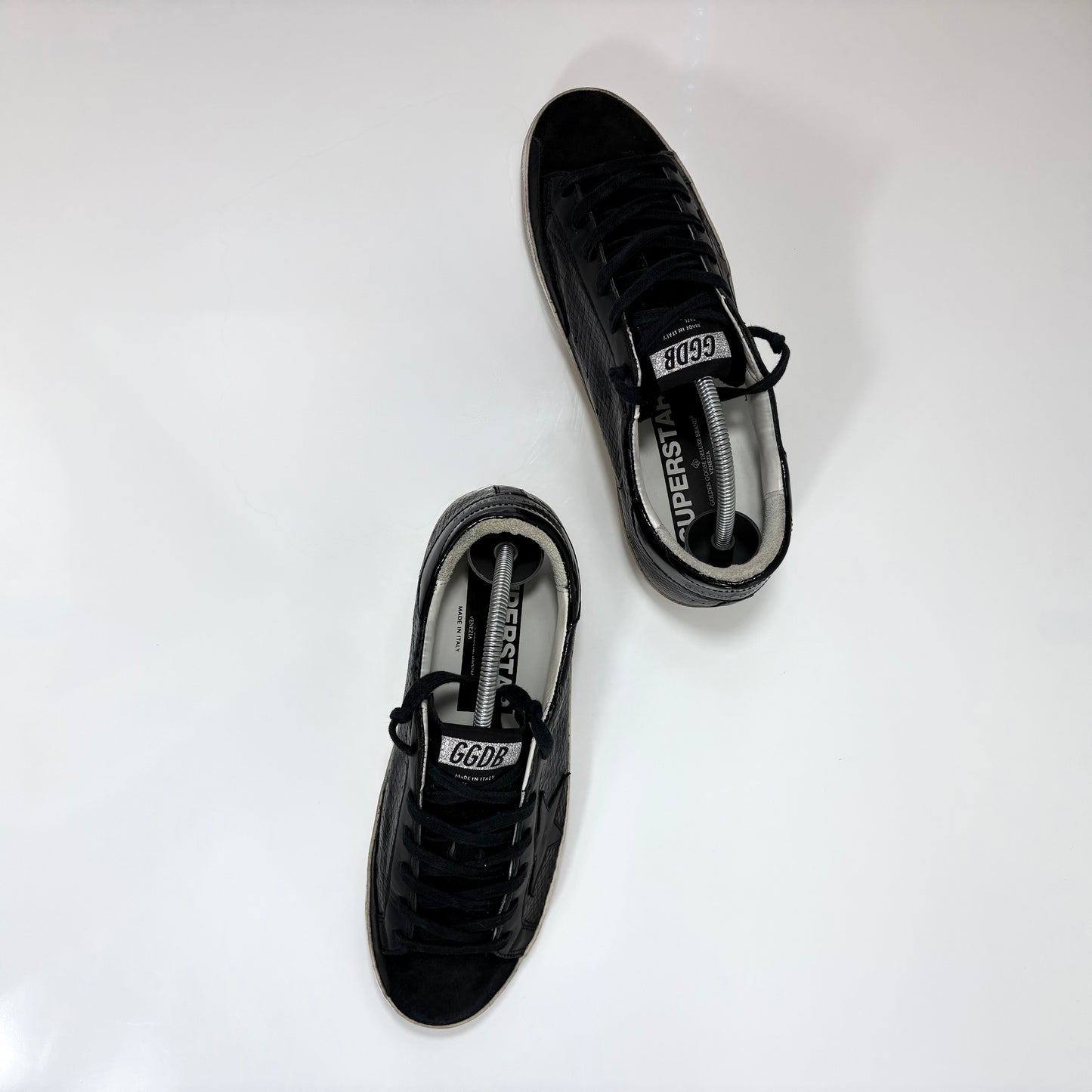 Golden goose Superstar nero a squame 39