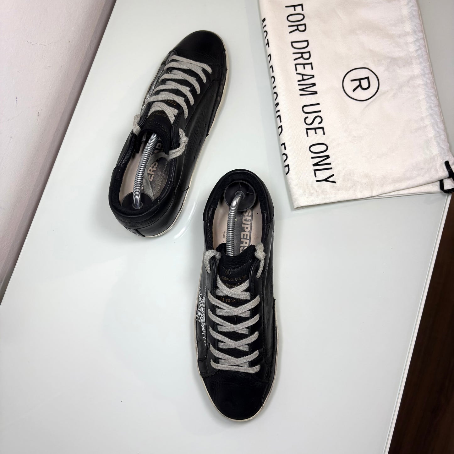 Golden goose Superstar nere e brillantini stella 39