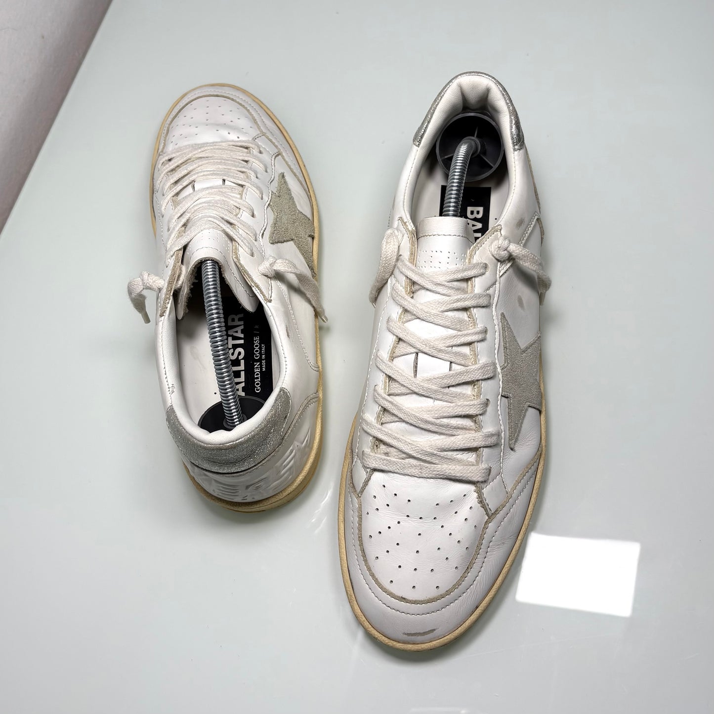 Golden goose Ballstar bianco e tallone argento 39