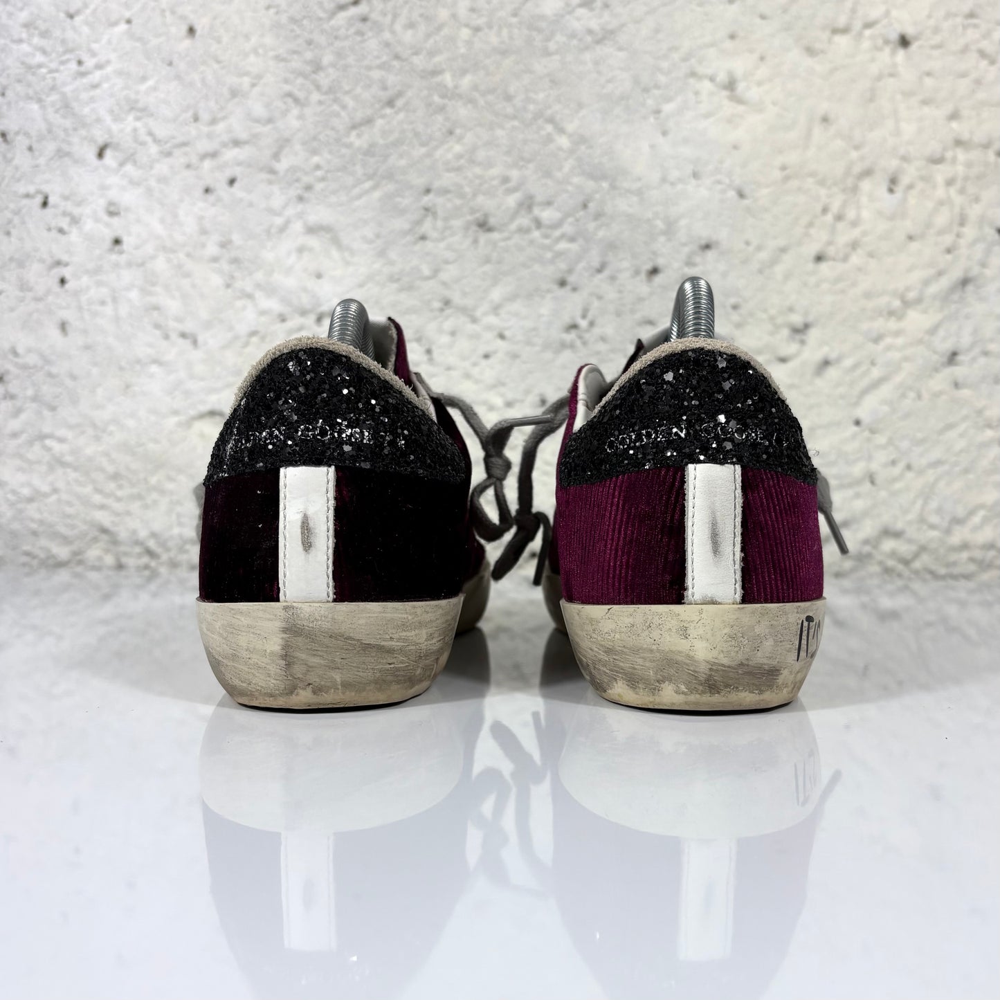 Golden goose Superstar Bordeaux in velluto 36