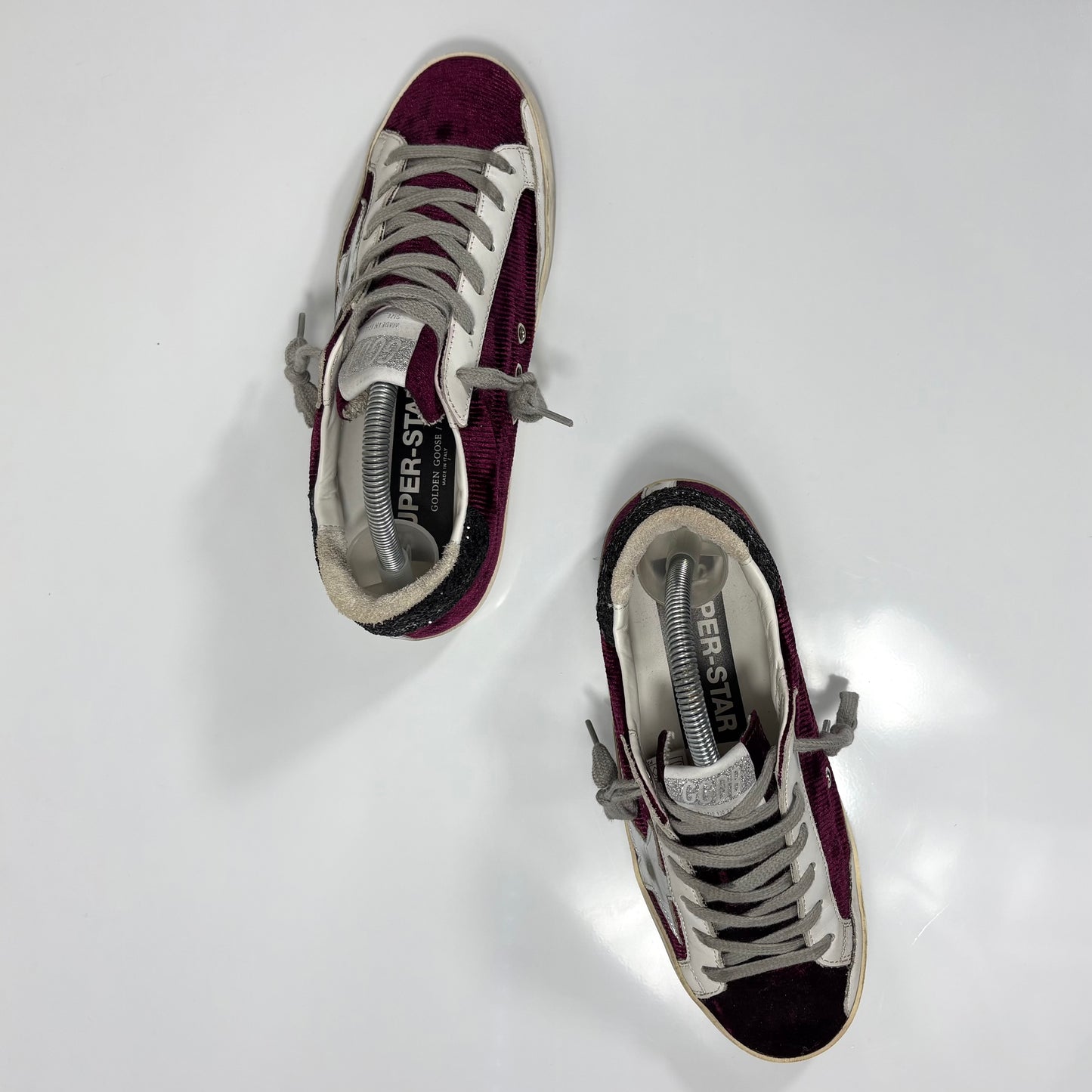 Golden goose Superstar Bordeaux in velluto 36