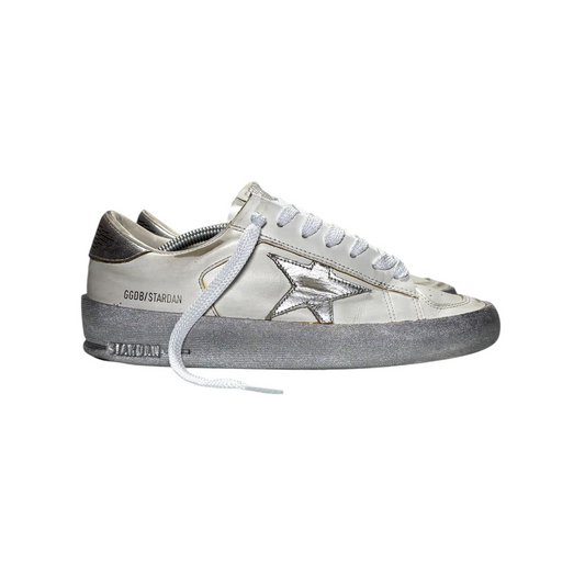 Golden goose Stardan bianco e argento 37