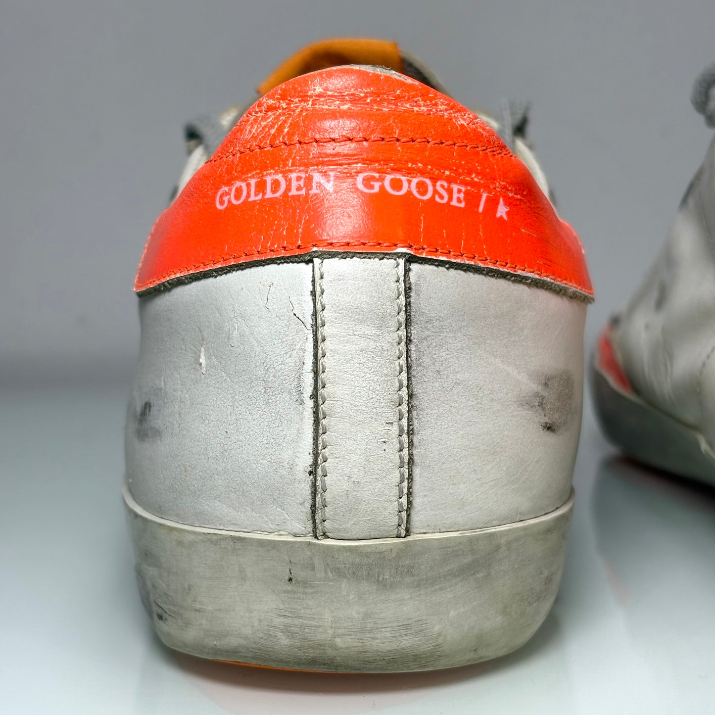Golden goose Superstar bianco e arancio 45