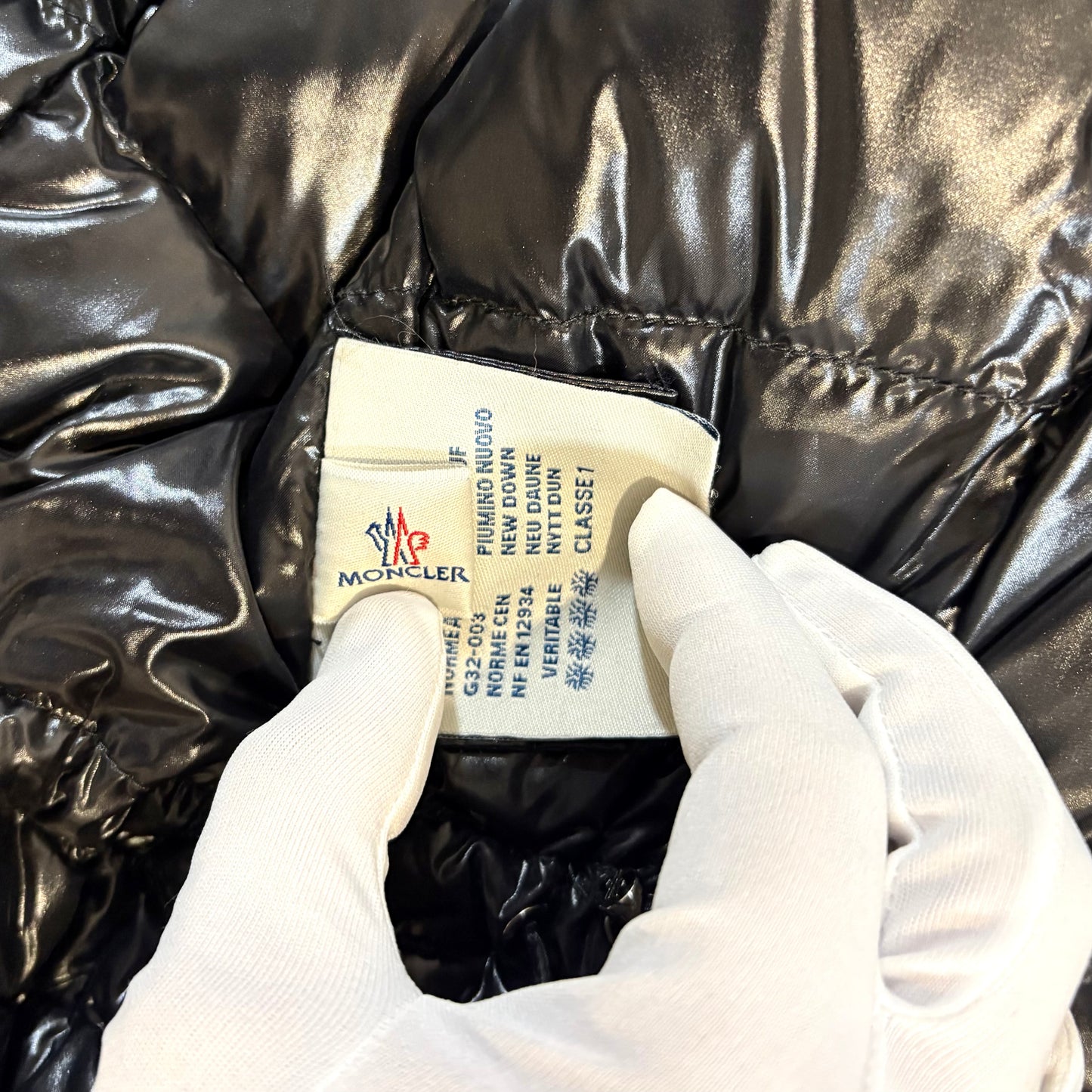 Moncler long nero con pelliccia XL