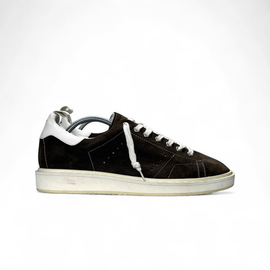 Golden goose Starter scamosciato marrone tallone bianco 39