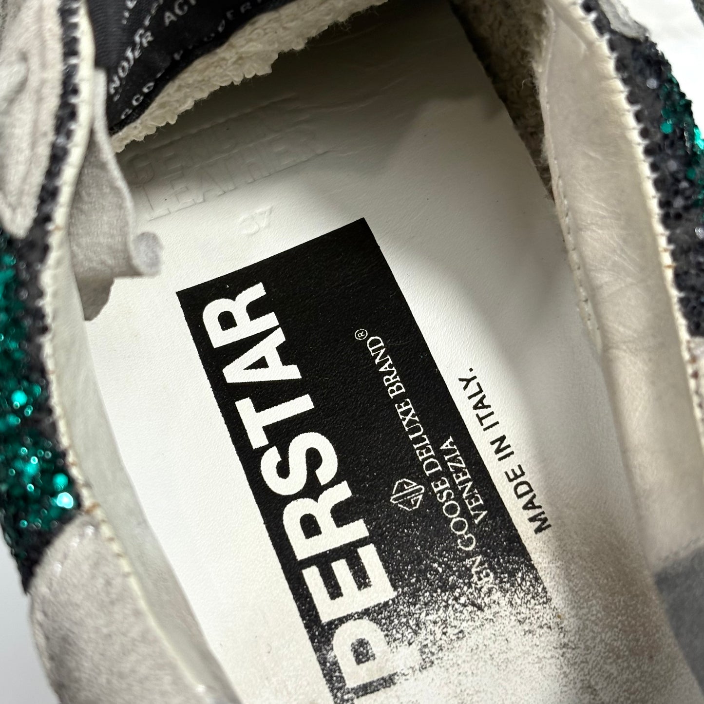 Golden goose Superstar nere con i brillantini 37