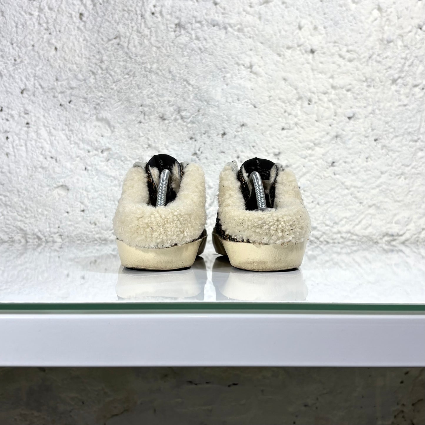 Golden goose Superstar Sabot con Glitter e interno in Shearling 39