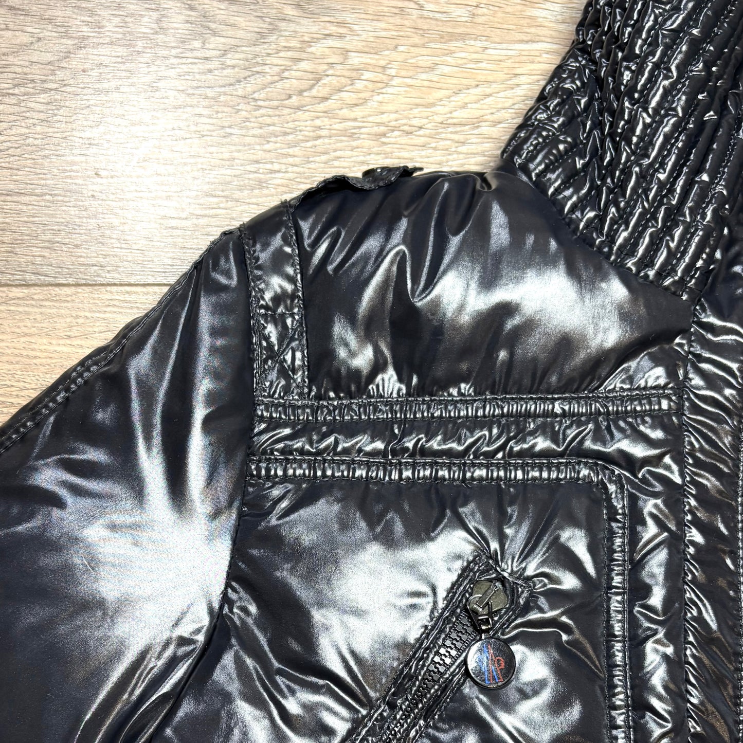 Moncler giubotto nero lucido 3 L