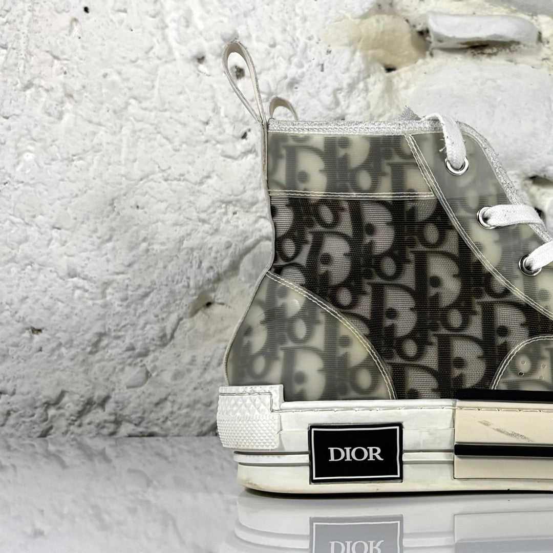 Dior b23 high top oblique, bianche e nere 43
