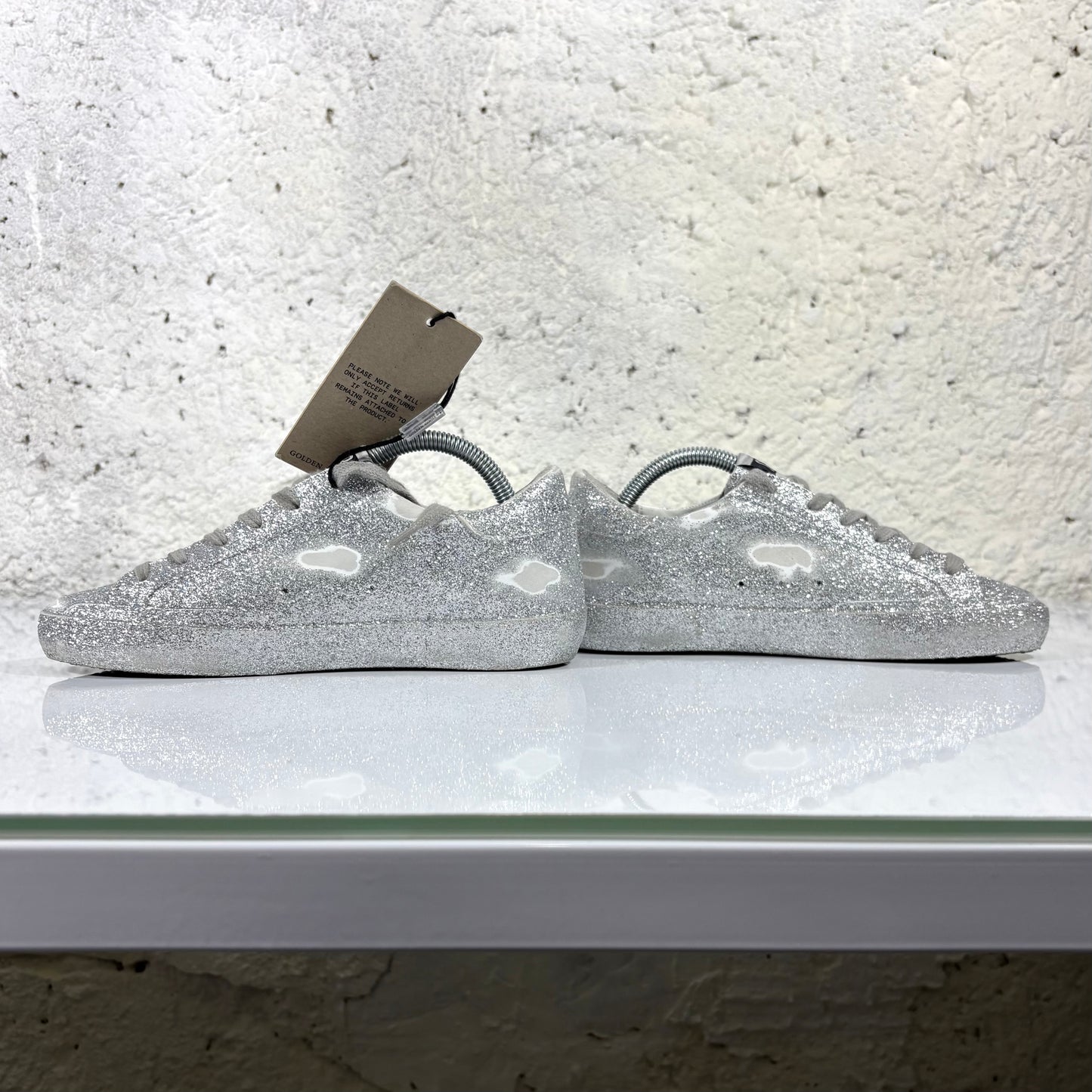 Golden goose Superstar glitter argento 36