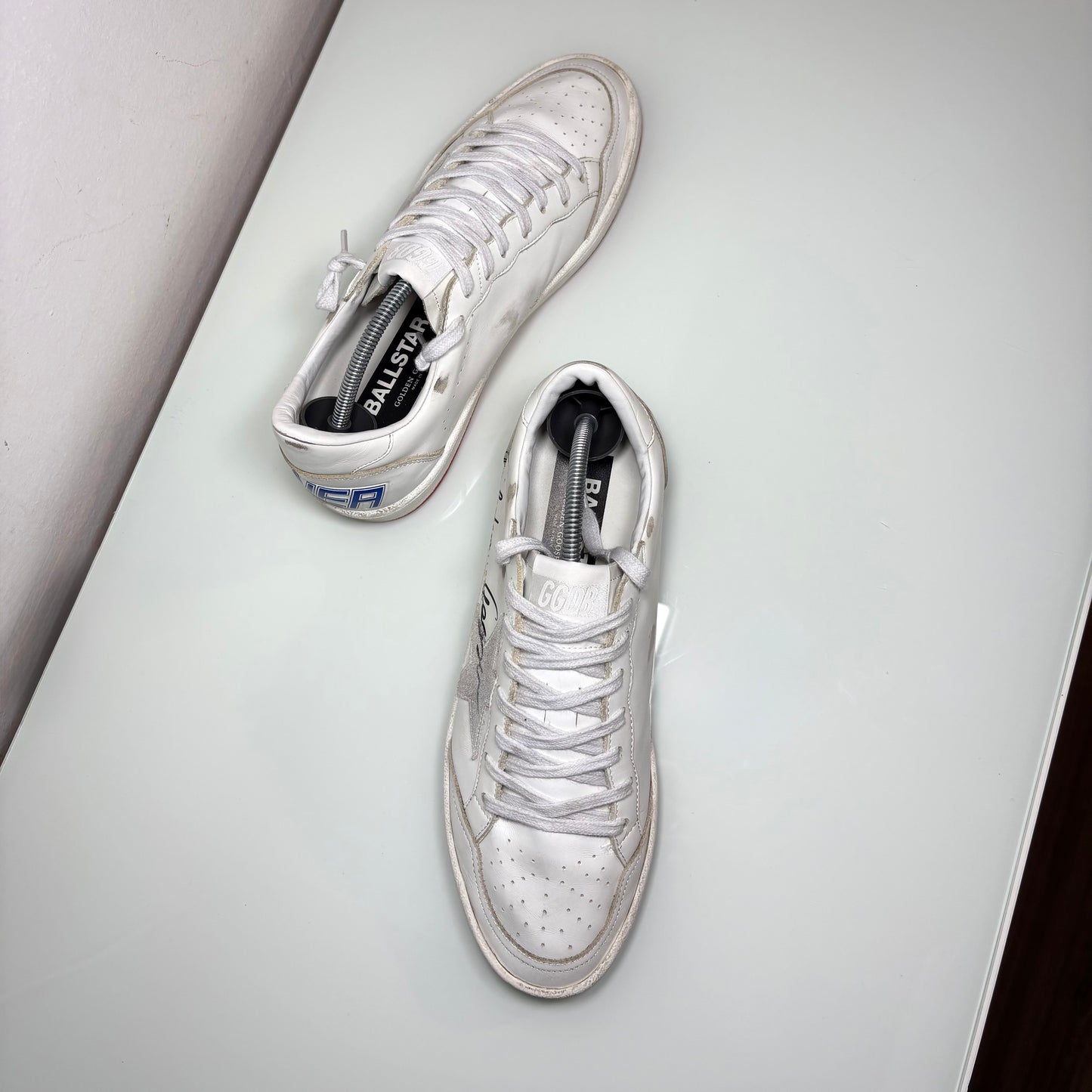 Golden goose ballstar bianco blu e rosso 40