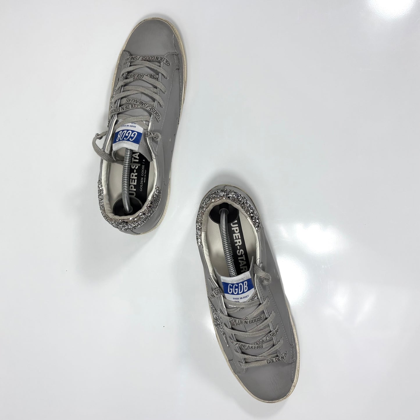 Golden goose Superstar grigie e dettagli brillantinati 39