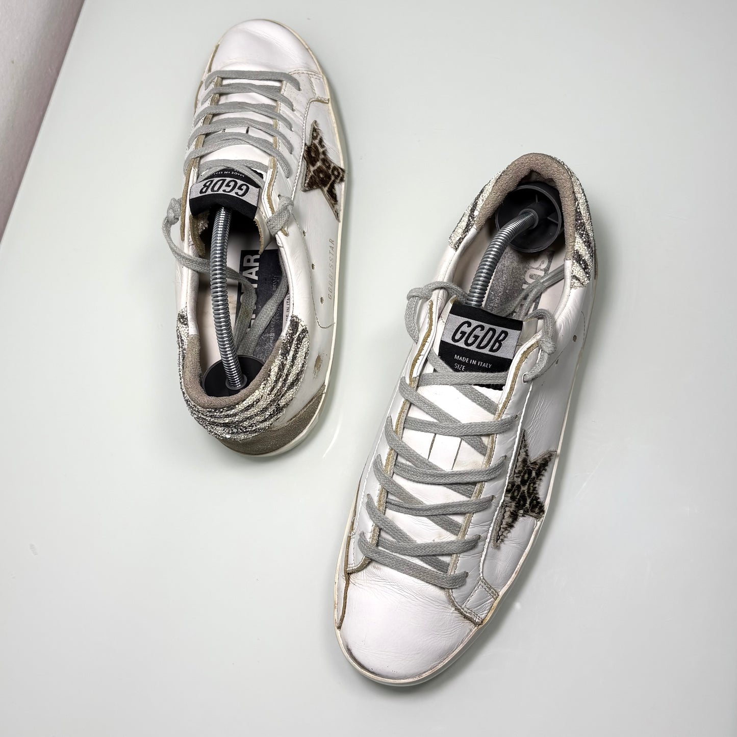 Golden goose bianche stella zebrata 40