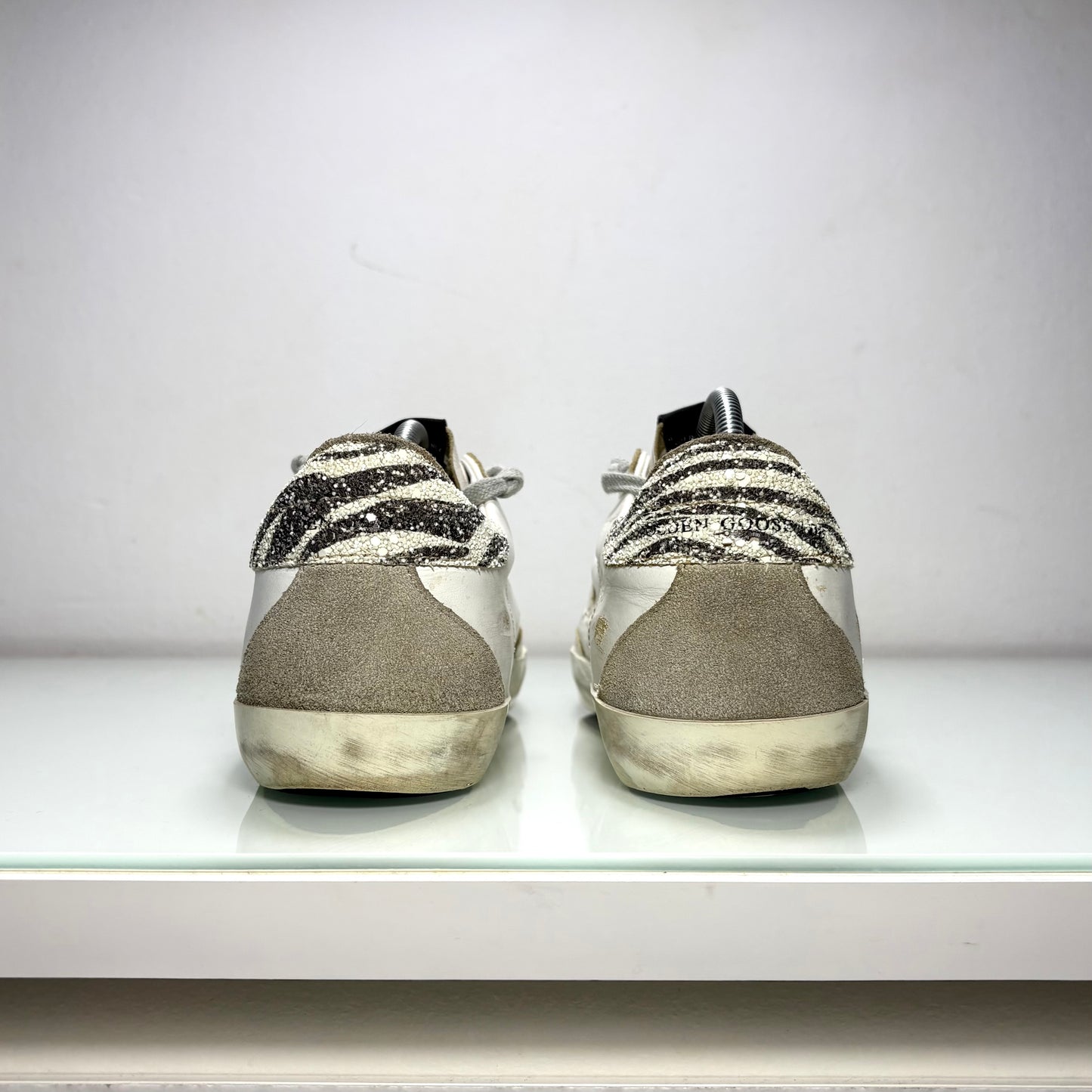 Golden goose bianche stella zebrata 40