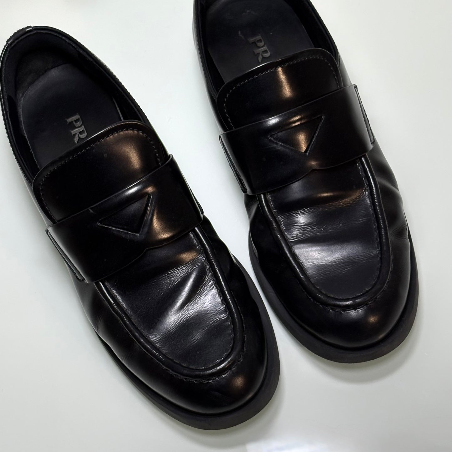 Mocassini Prada chocolate nero 36