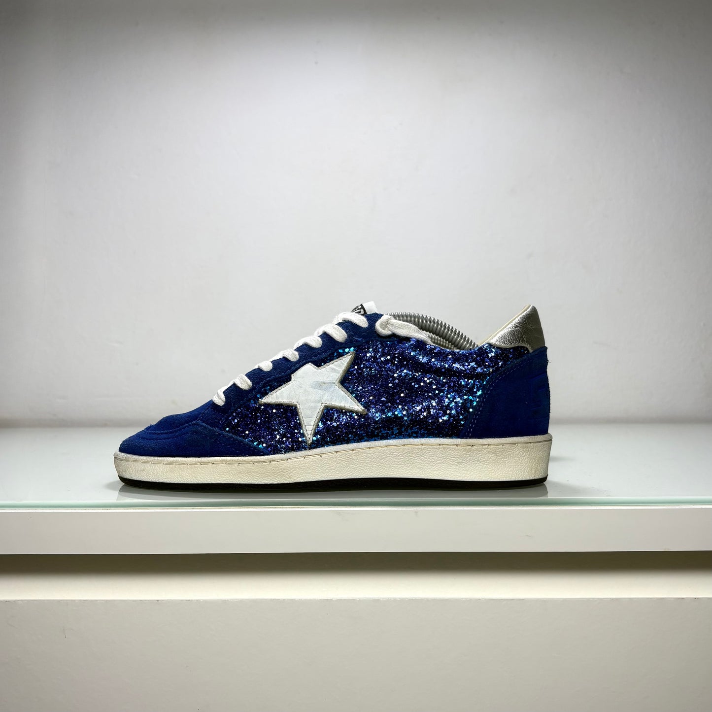 Golden goose Ballstar blue glitter 36