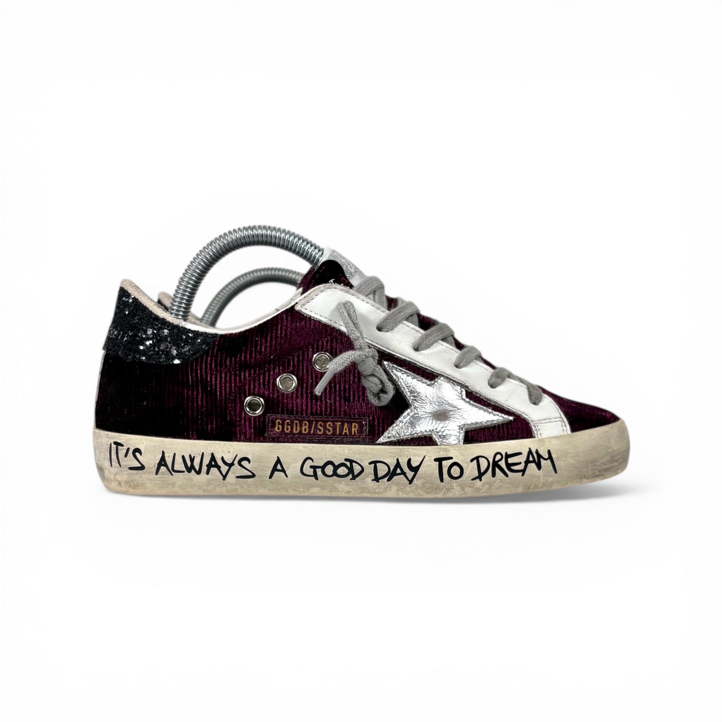 Golden goose Superstar Bordeaux in velluto 36