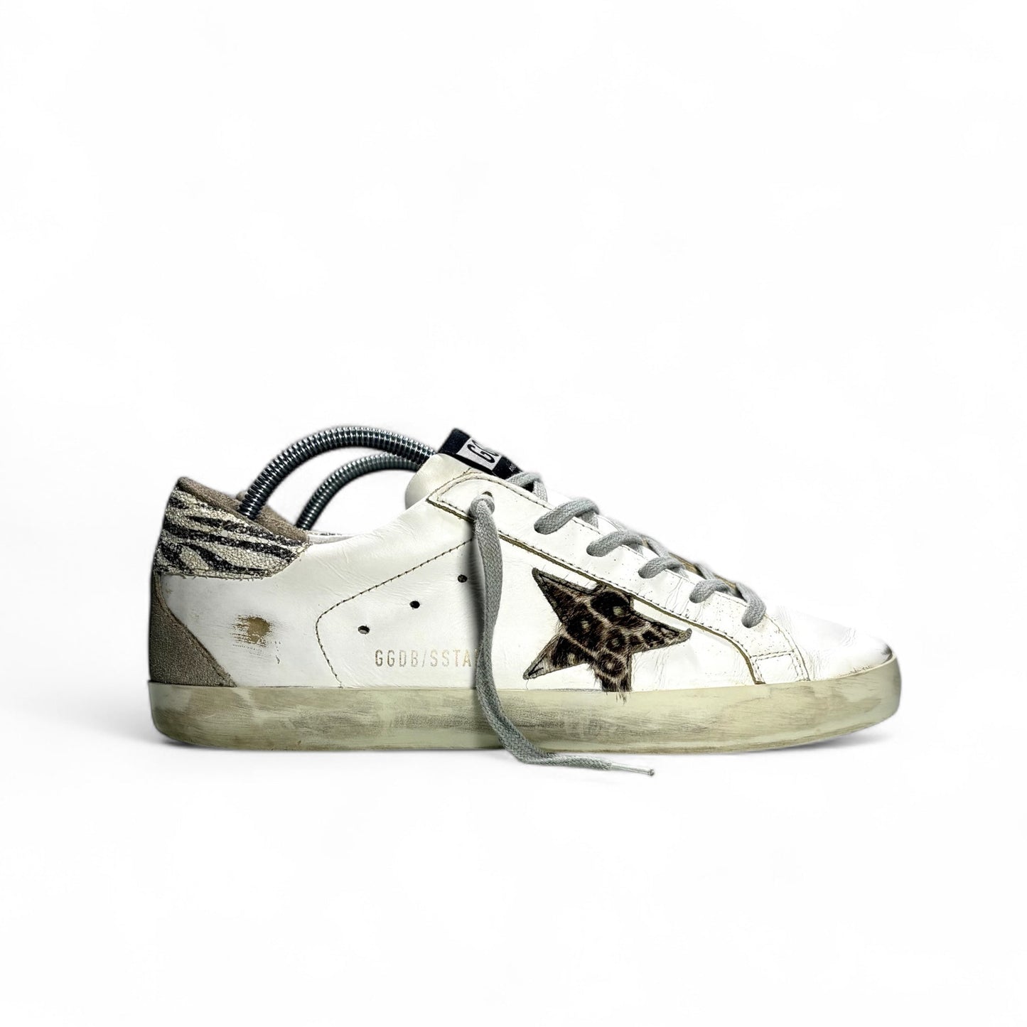 Golden goose bianche stella zebrata 40