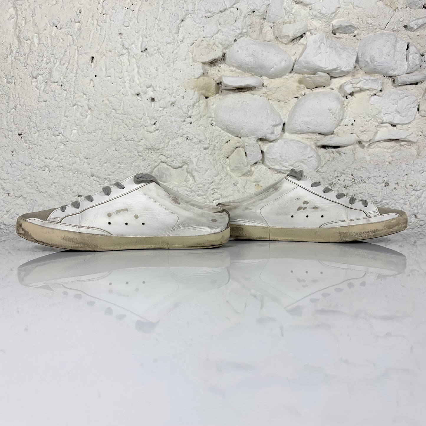 Golden goose Superstar bianche stella glitter 39