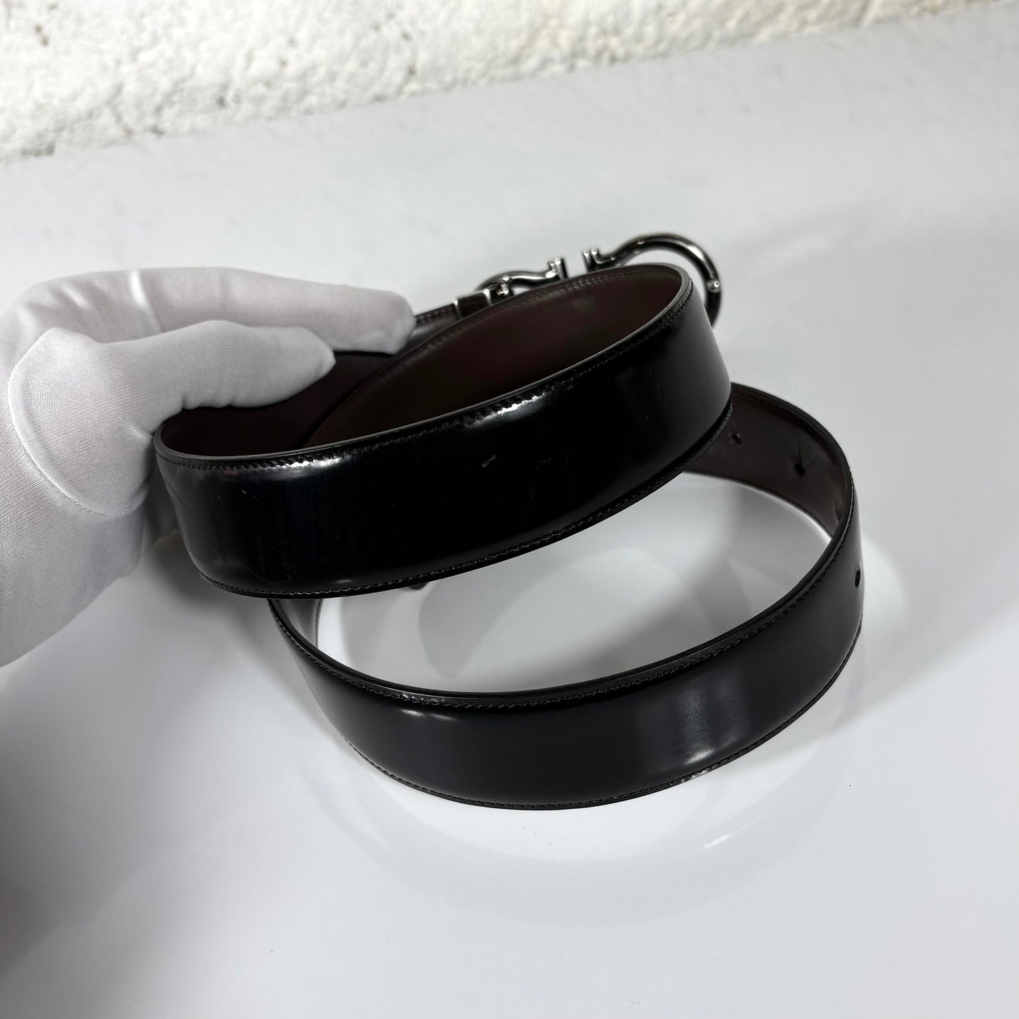 Cintura Salvatore Ferragamo fibbia Gancini 90 cm