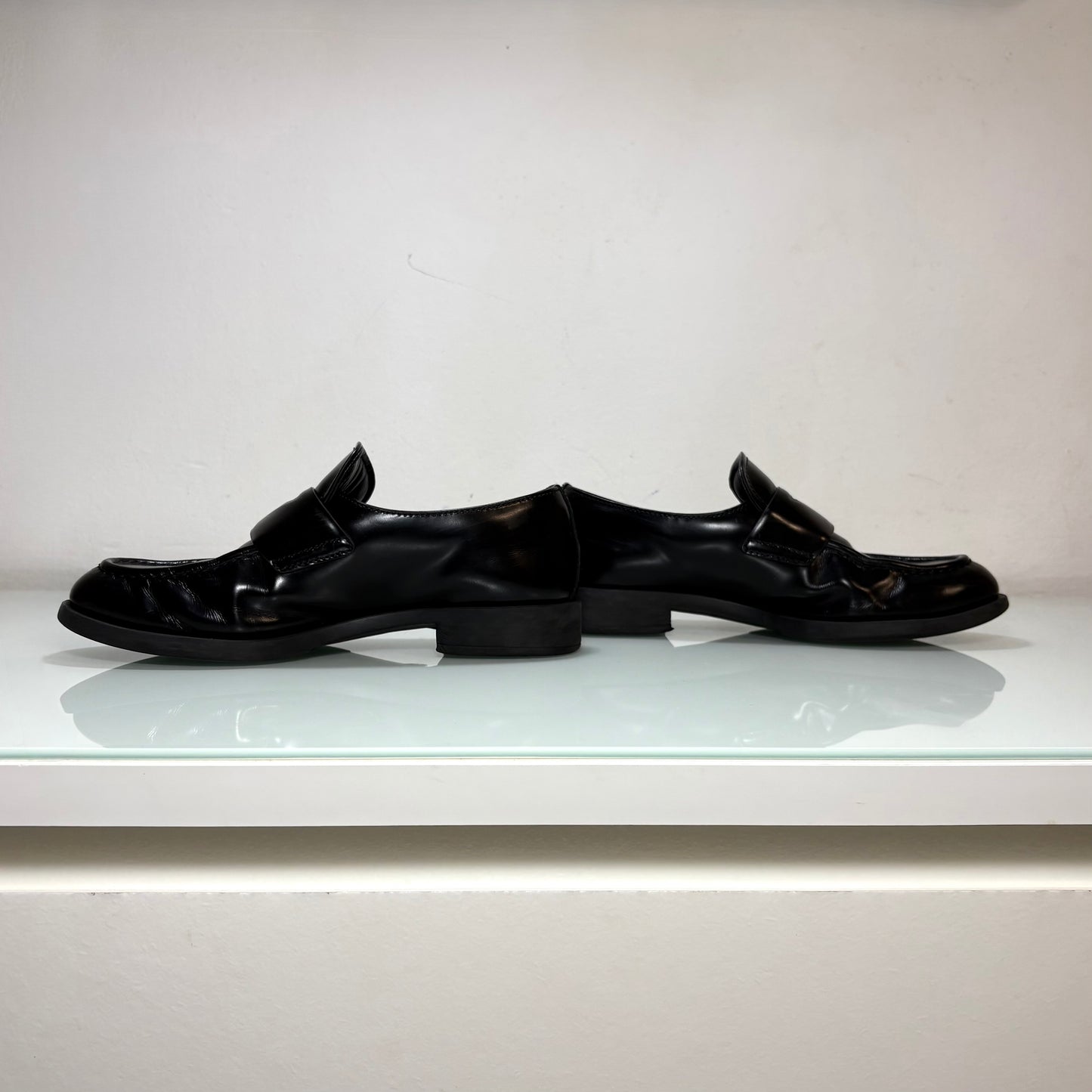 Mocassini Prada chocolate nero 36