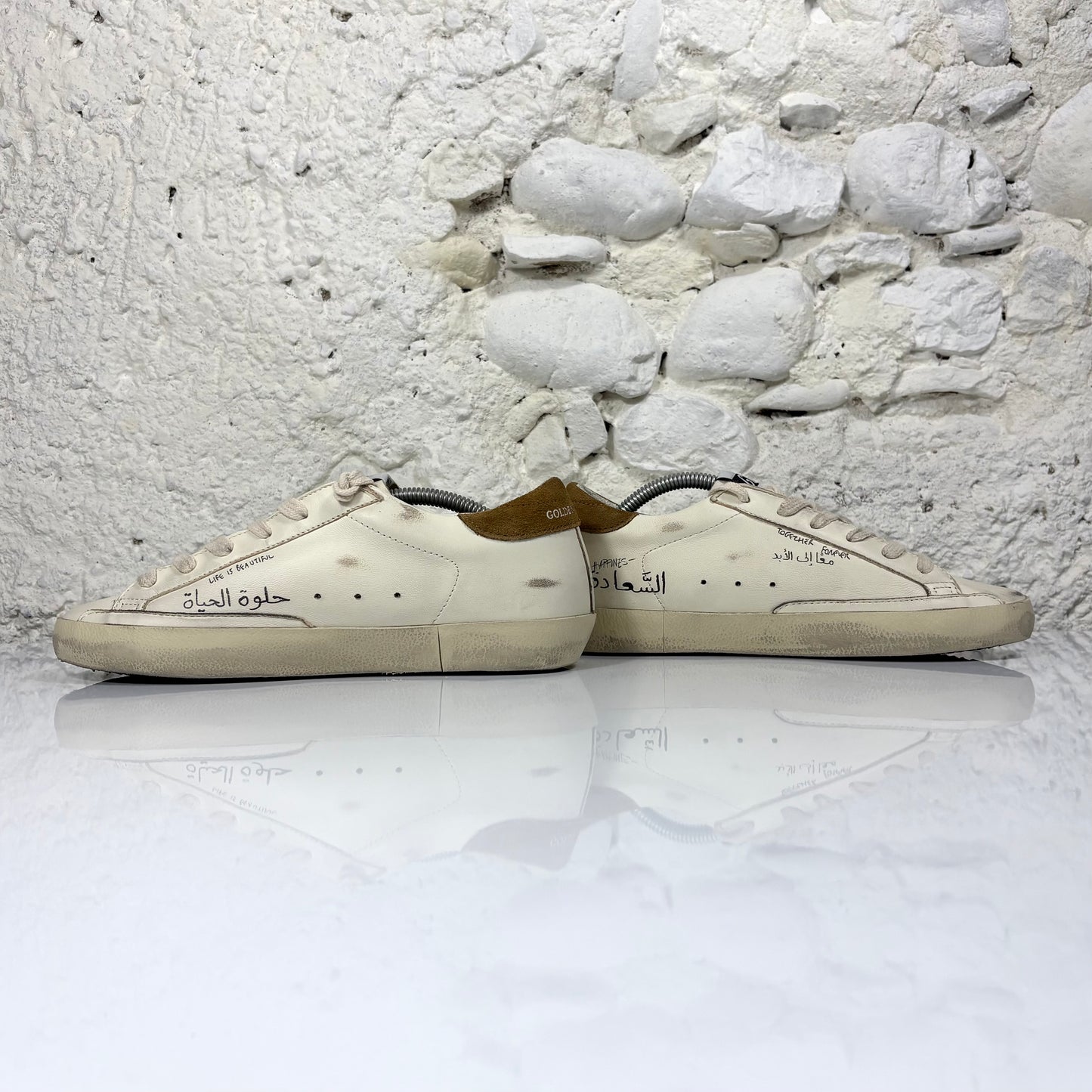 Golden goose Superstar panna con talloncini marroni 37
