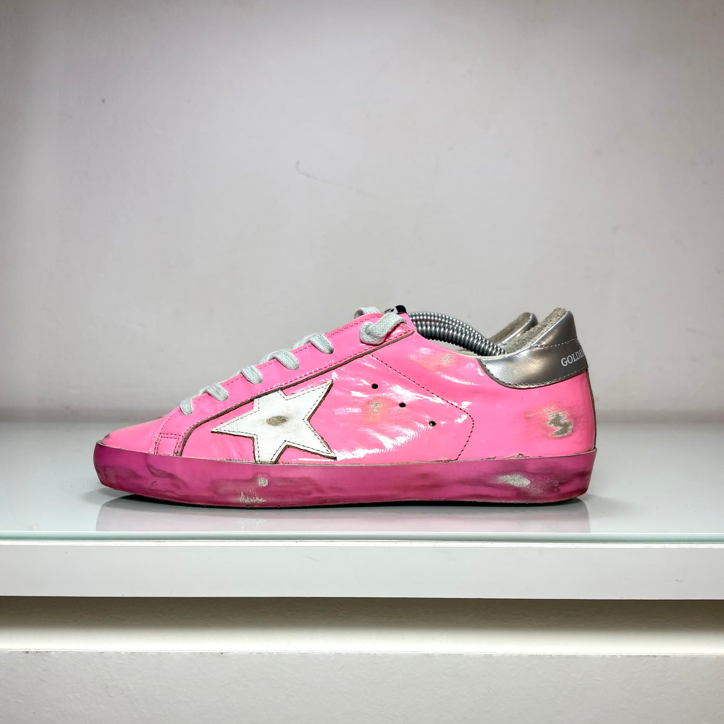 Golden goose Superstar rosa e tallone argento 37