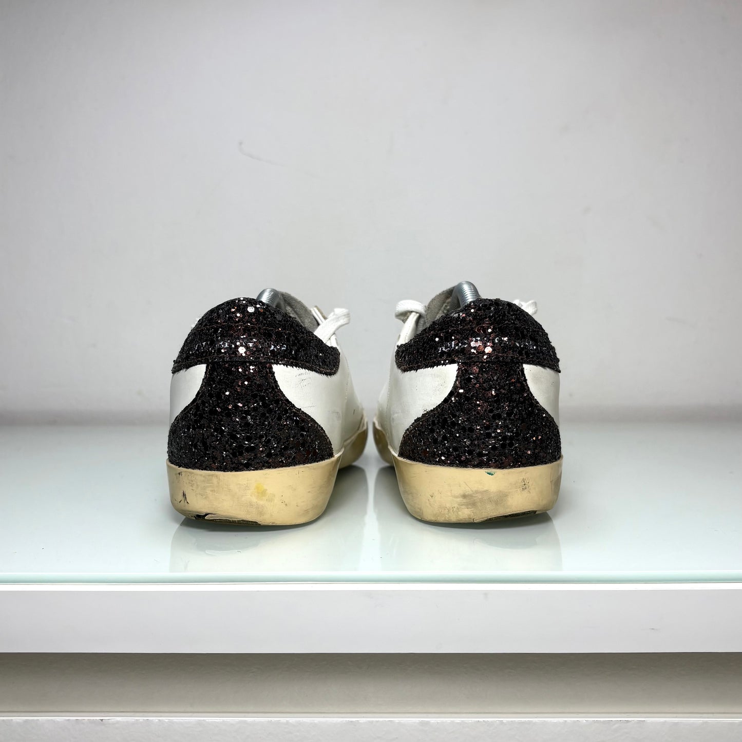 Golden goose classic Stella argento brill. E tallone nero brill. 39