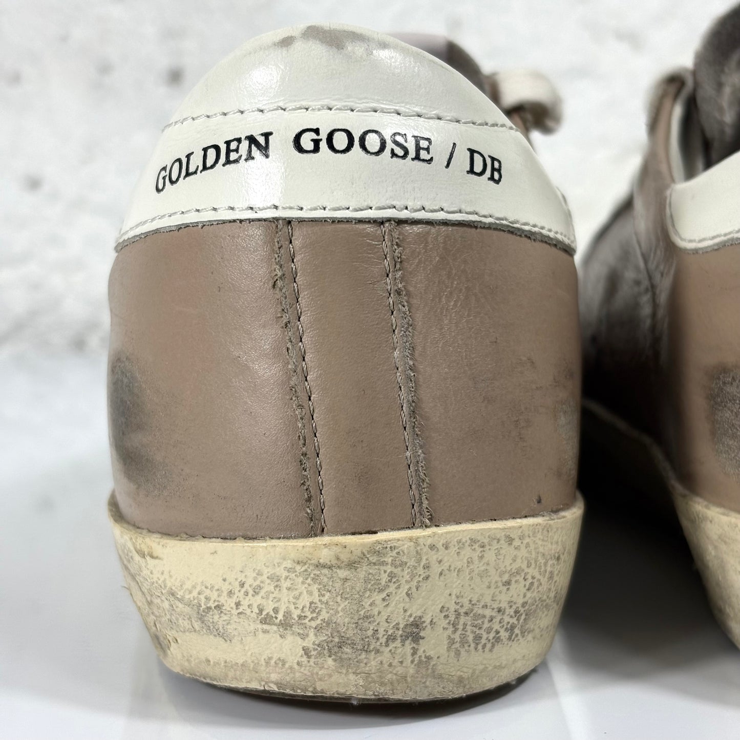 Golden goose superstar beige scuro con strass 37