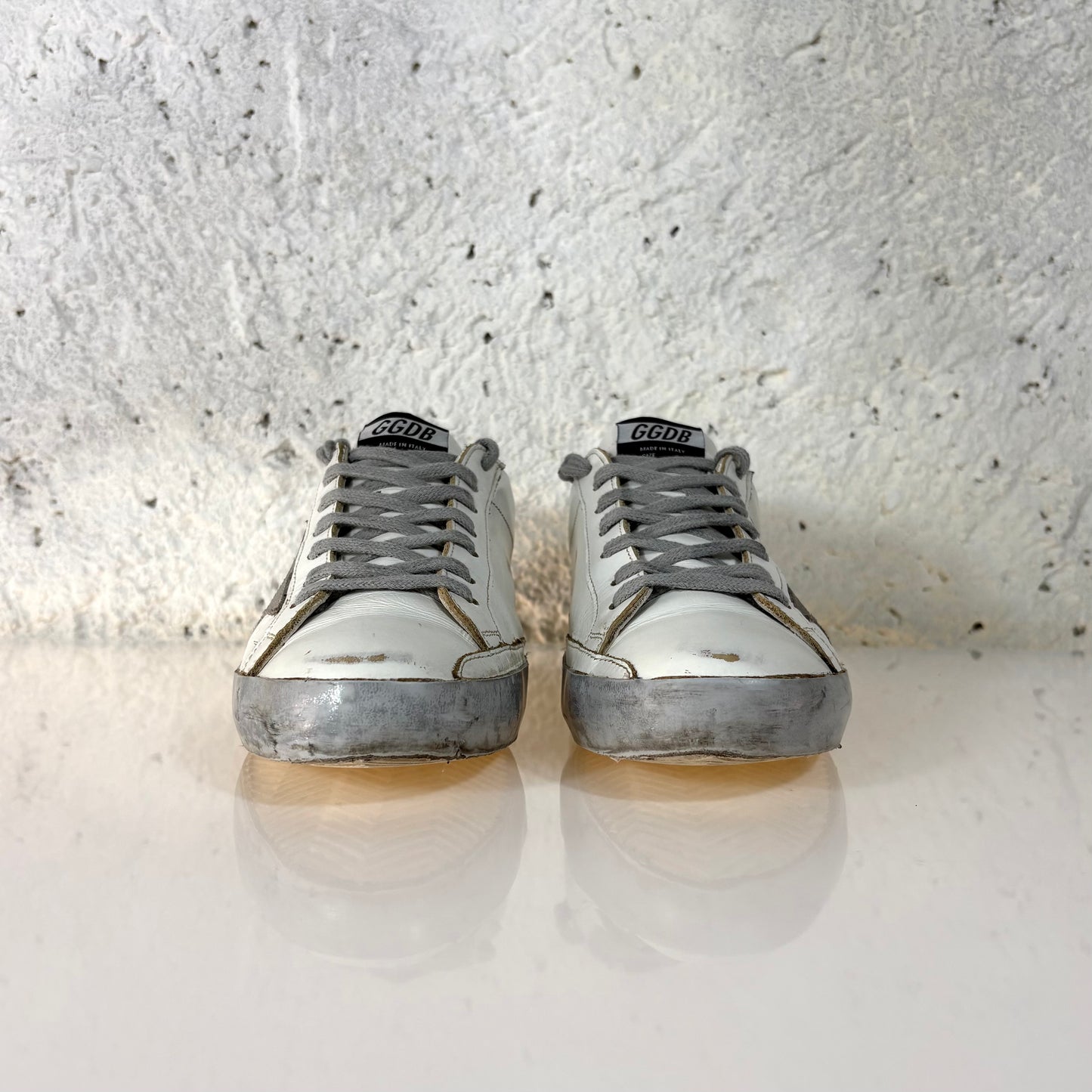 Golden goose Superstar bianche e argento 41