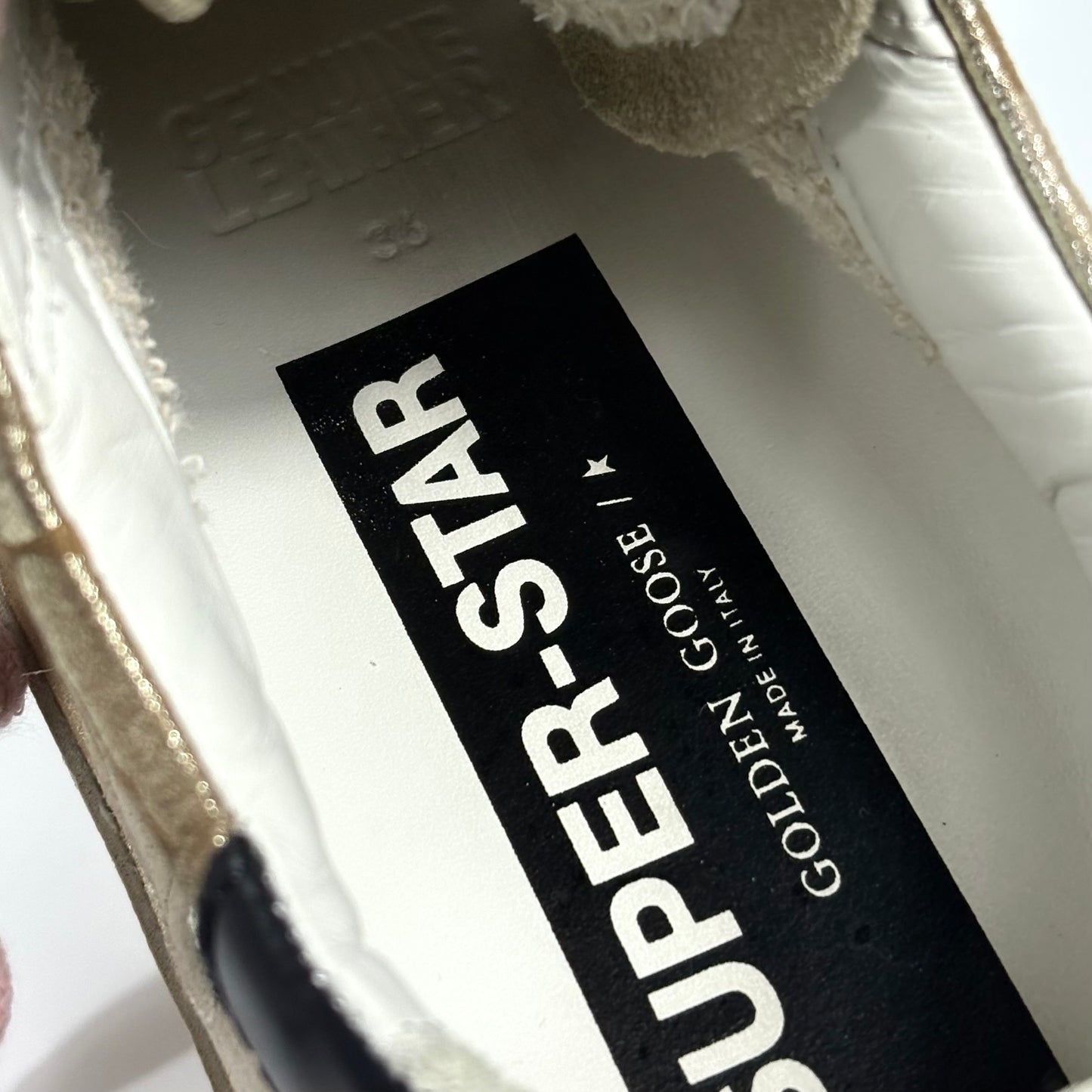 Golden goose Superstar oro mimetico 36