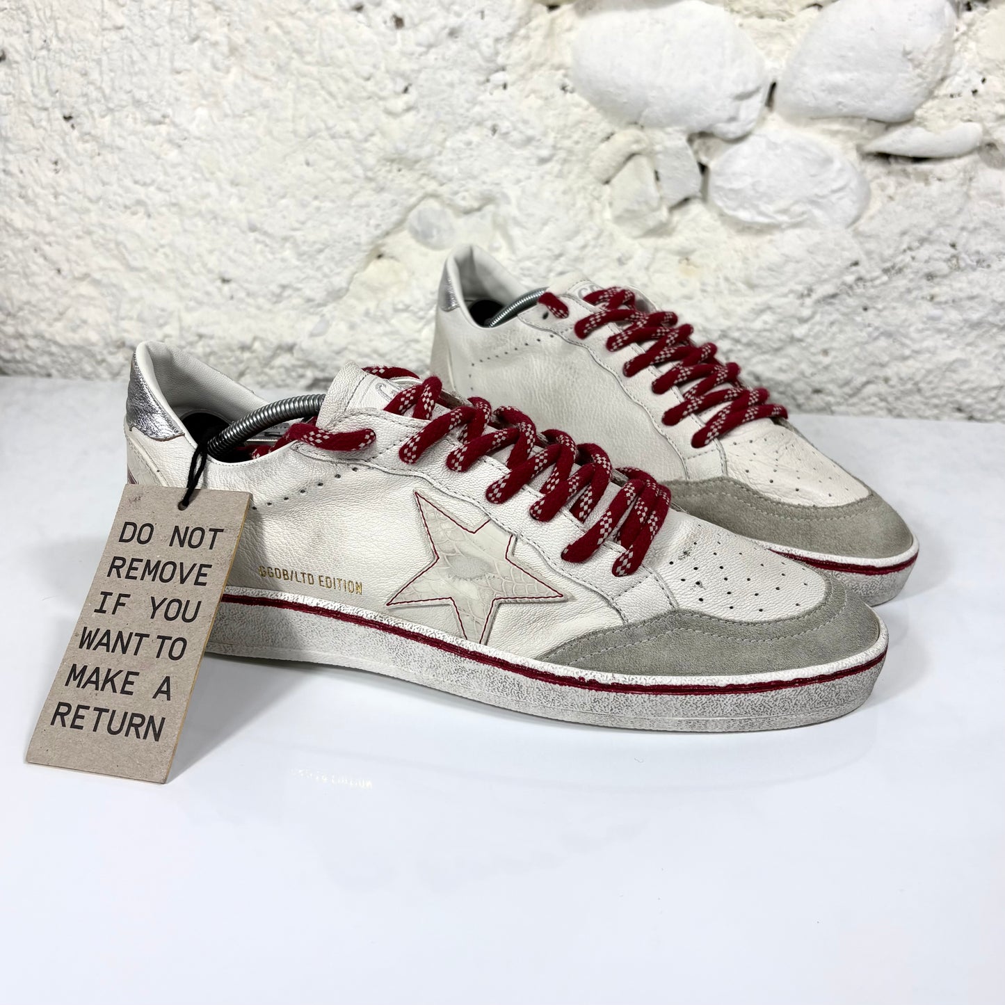 Golden goose Ballstar LTD bianco e argento 40