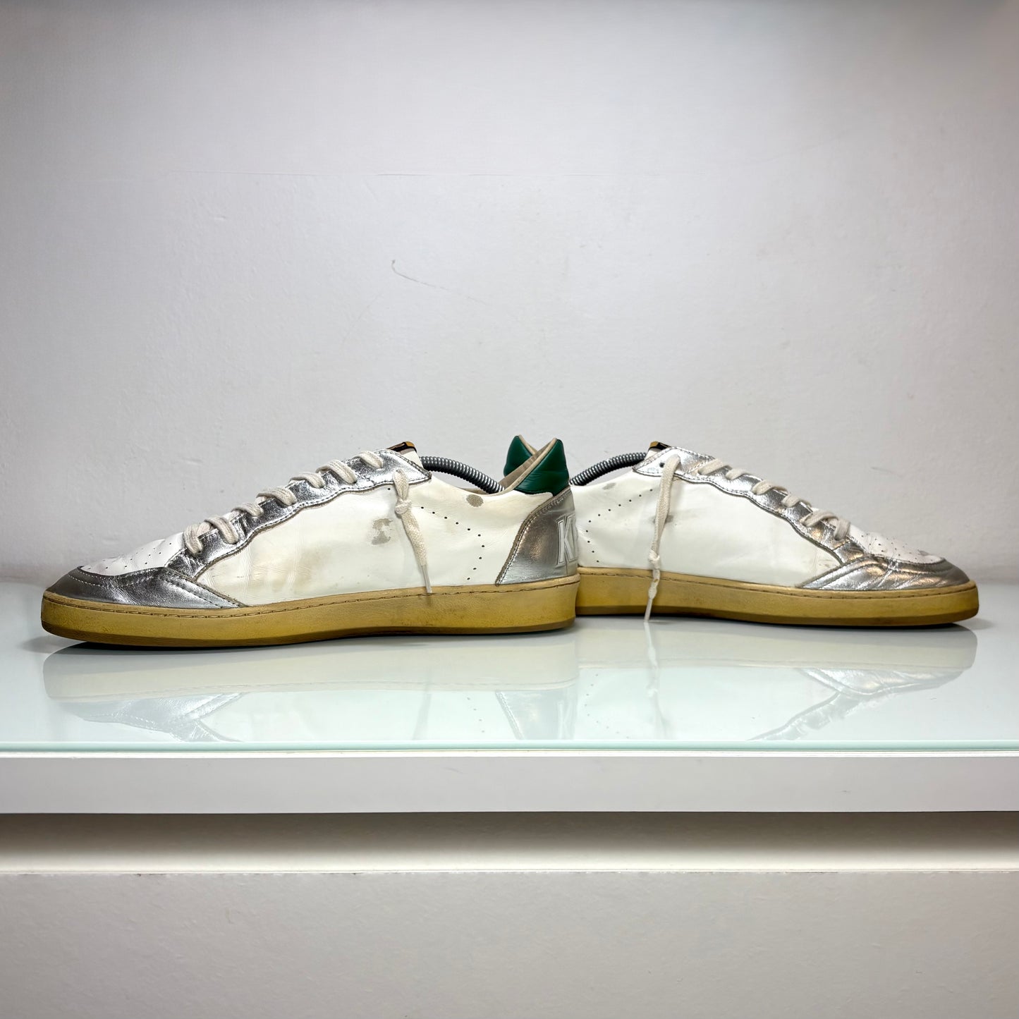 Golden goose Ballstar bianche e argento 44