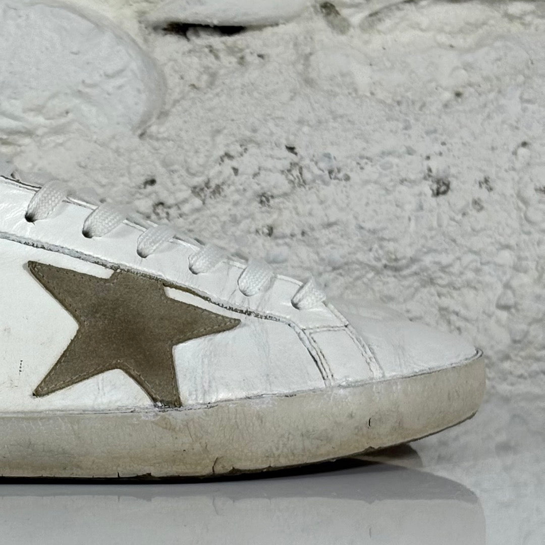 Golden goose Superstar bianche con talloncini gialli 42