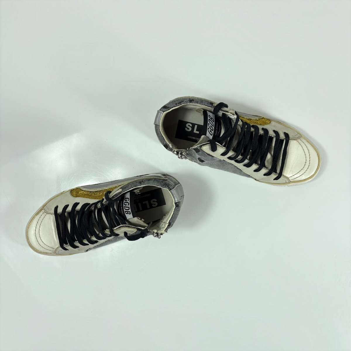 Golden goose Slide grigie e oro 37