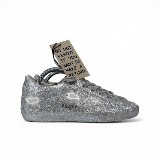 Golden goose Superstar glitter argento 36