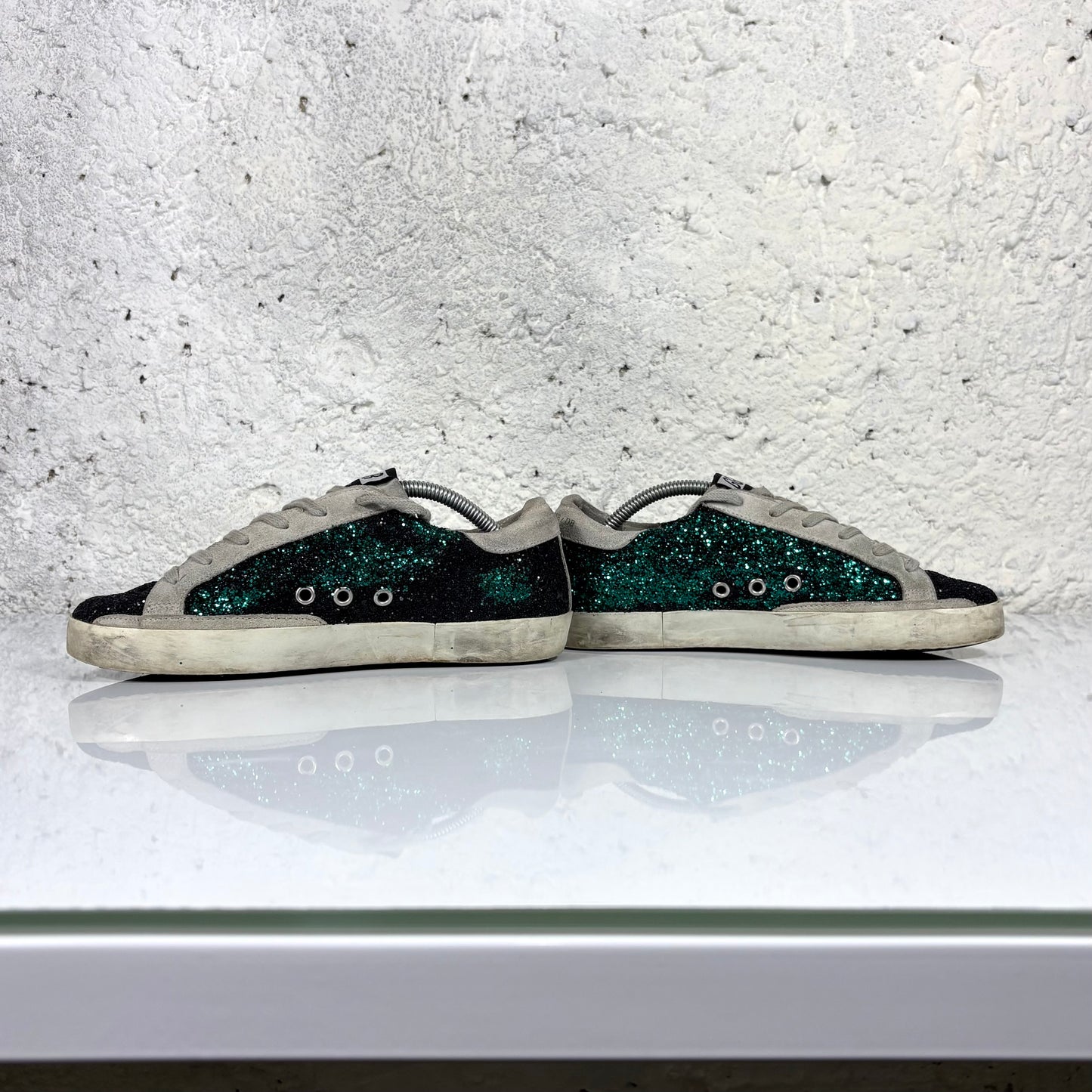 Golden goose Superstar nere con i brillantini 37