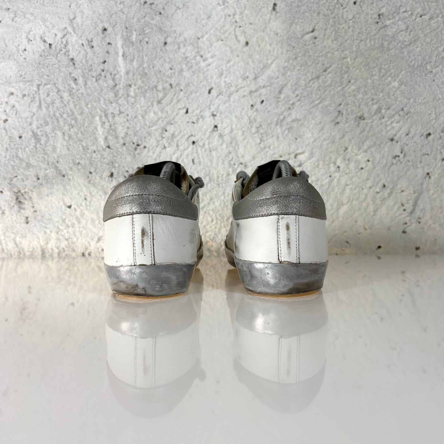 Golden goose Superstar bianche e argento 41