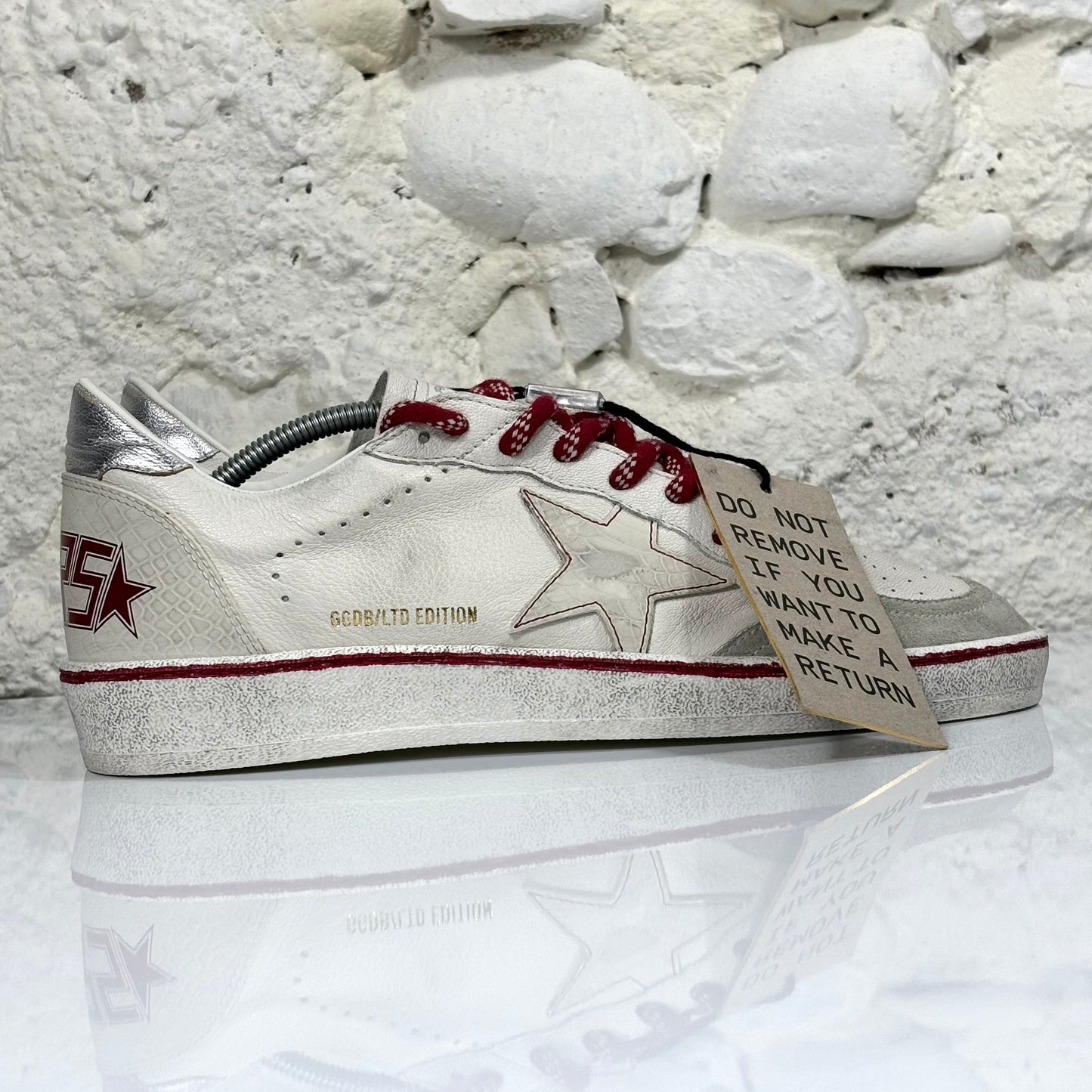 Golden goose Ballstar LTD bianco e argento 40