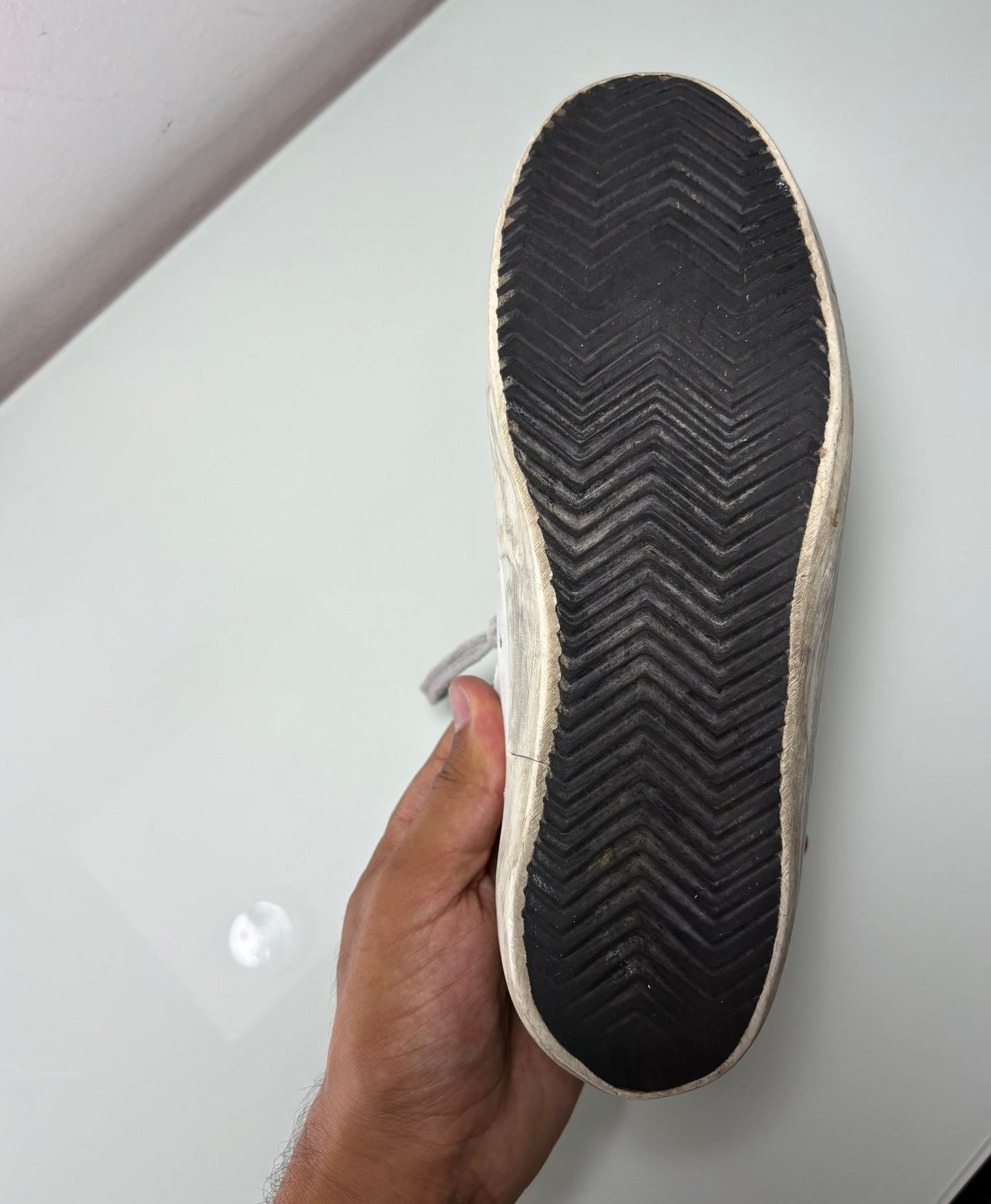 Golden goose superstar bianche stella bordeaux e tallone beige 38