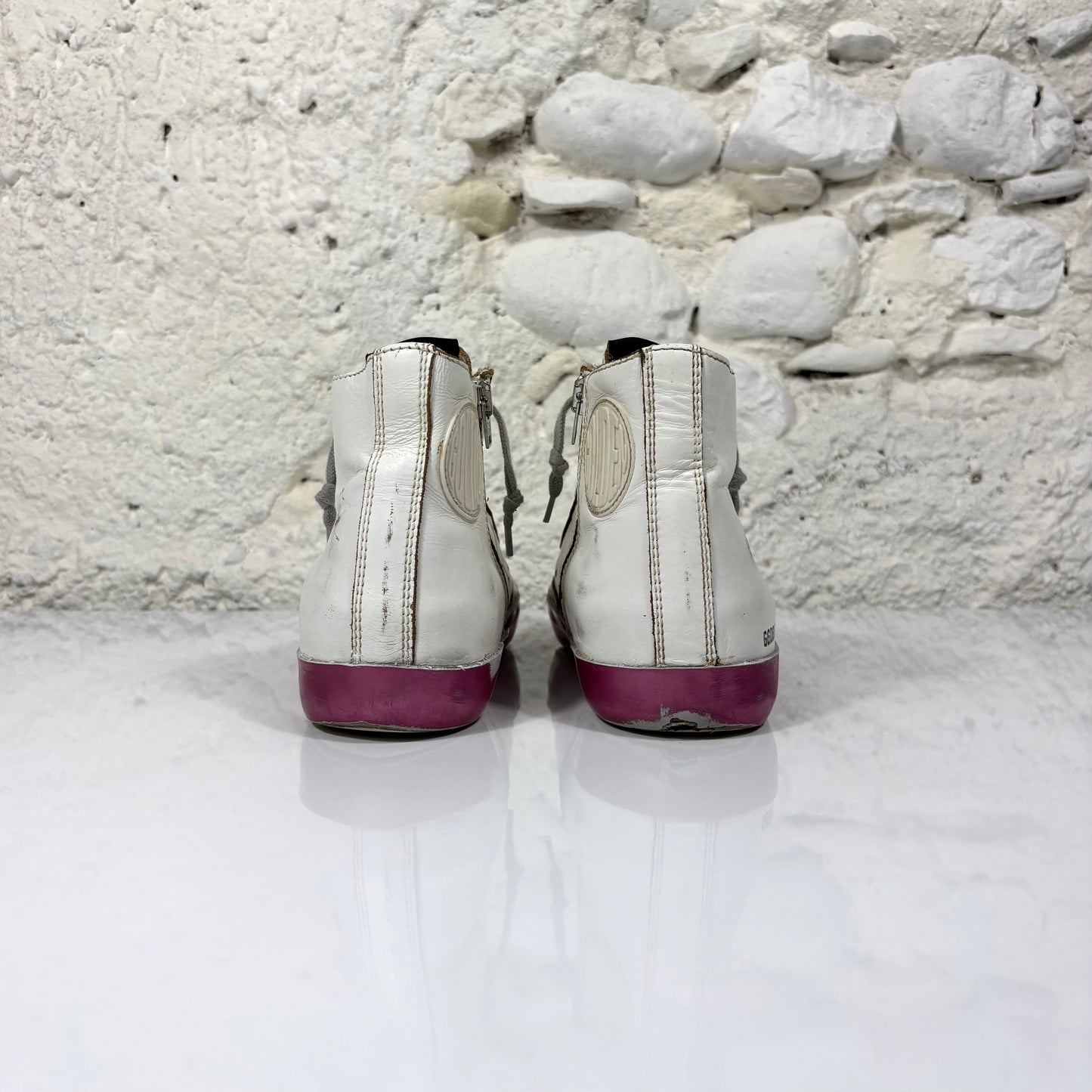 Golden goose Francy bianche e fucsia 38