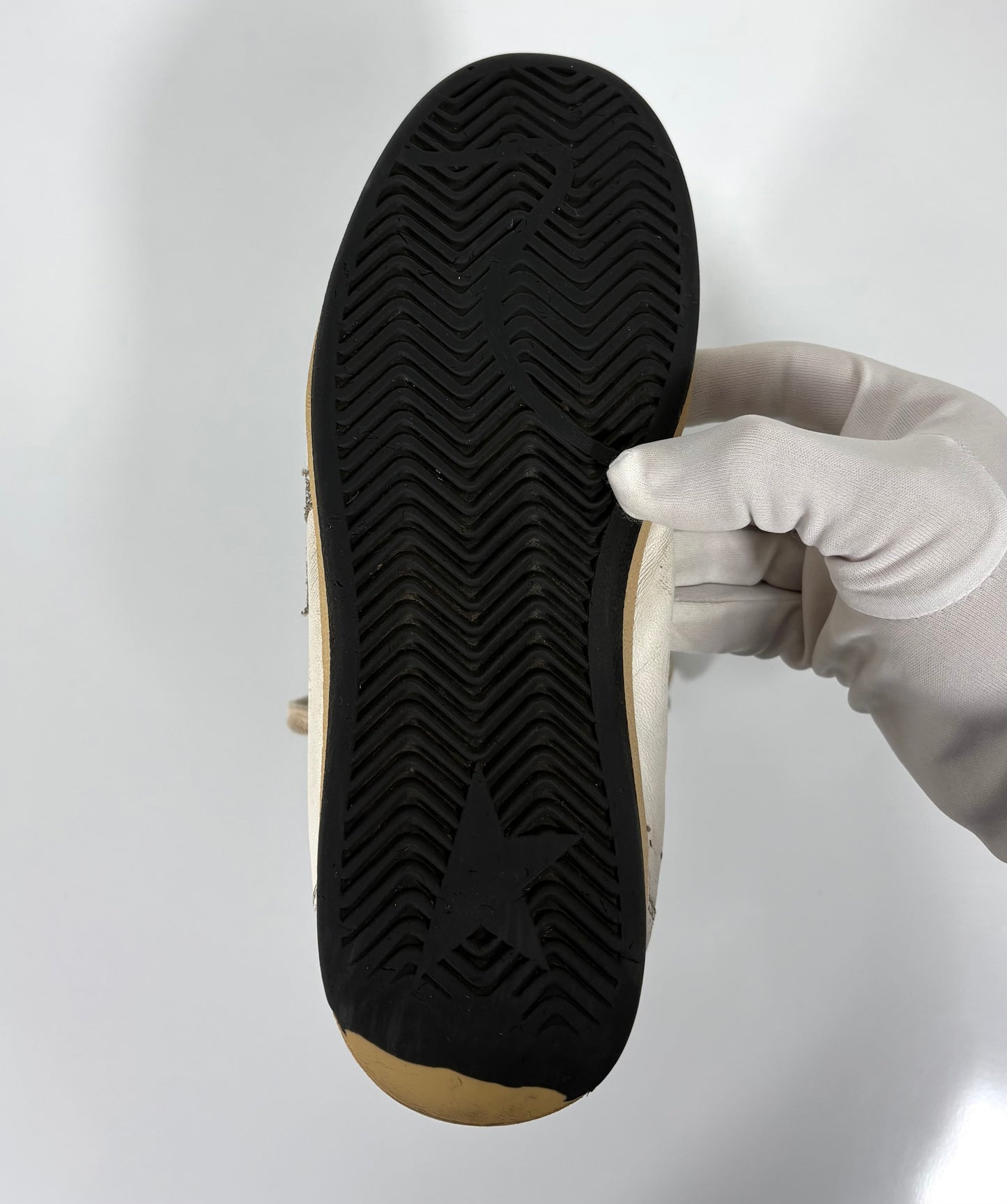 Golden goose Sky-star bianche con stella argento brillantinata 39