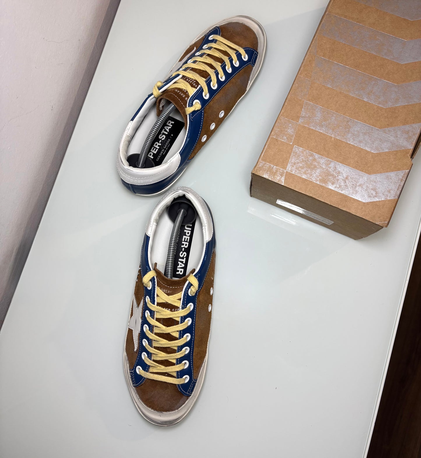 Golden goose Superstar- Penstar marrone/ blu 40