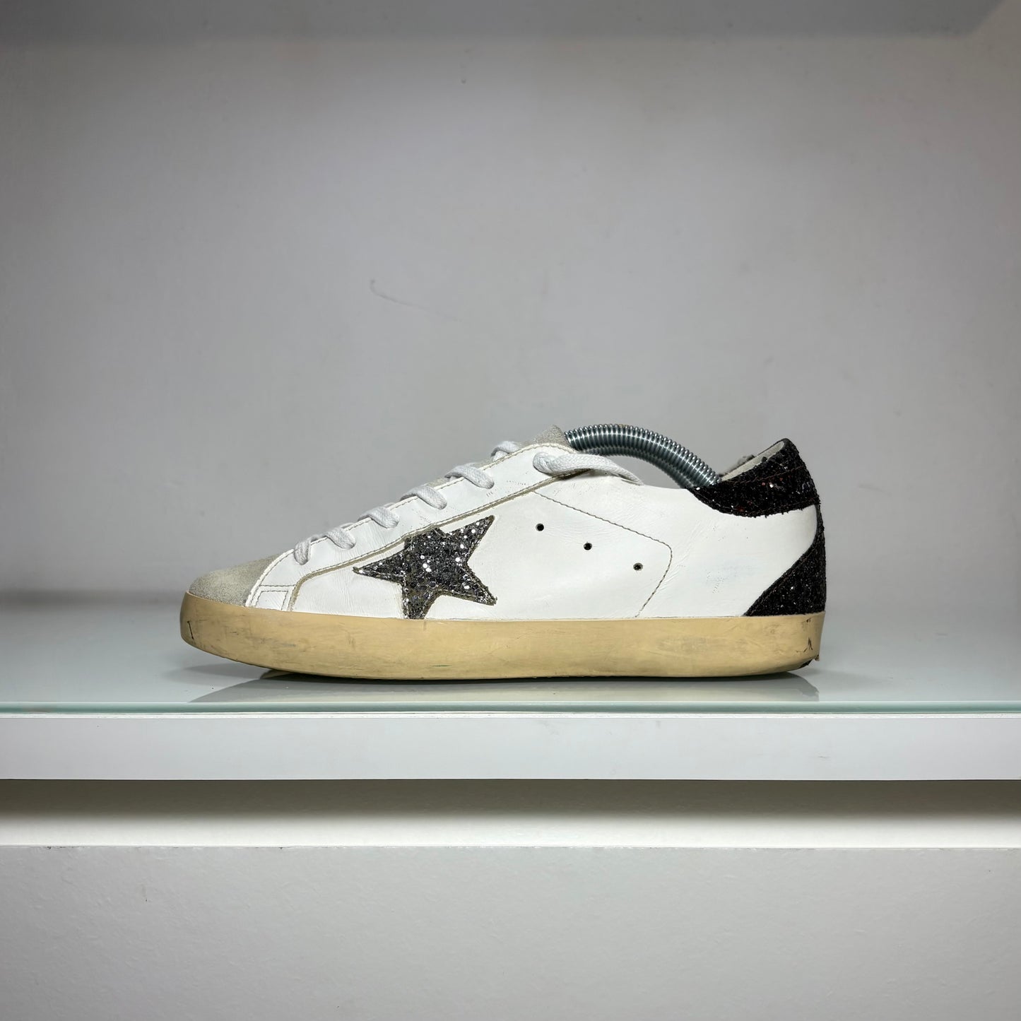 Golden goose classic Stella argento brill. E tallone nero brill. 39